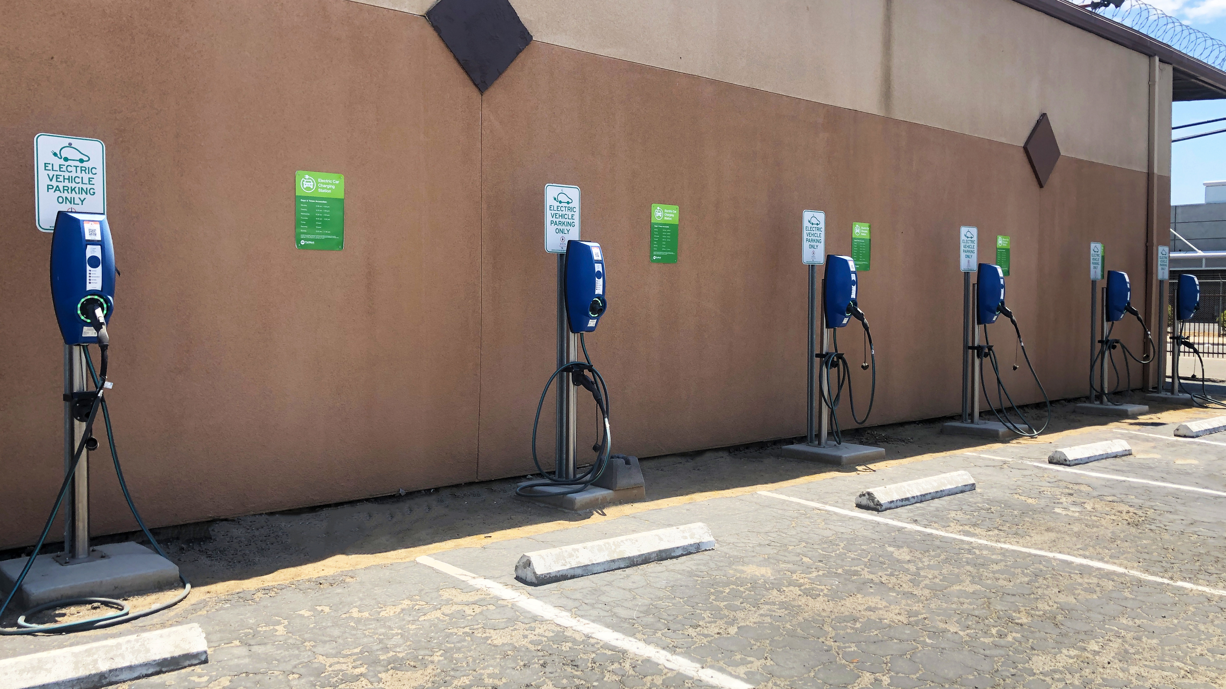 EV charging station at The Word Community Church - Fresno