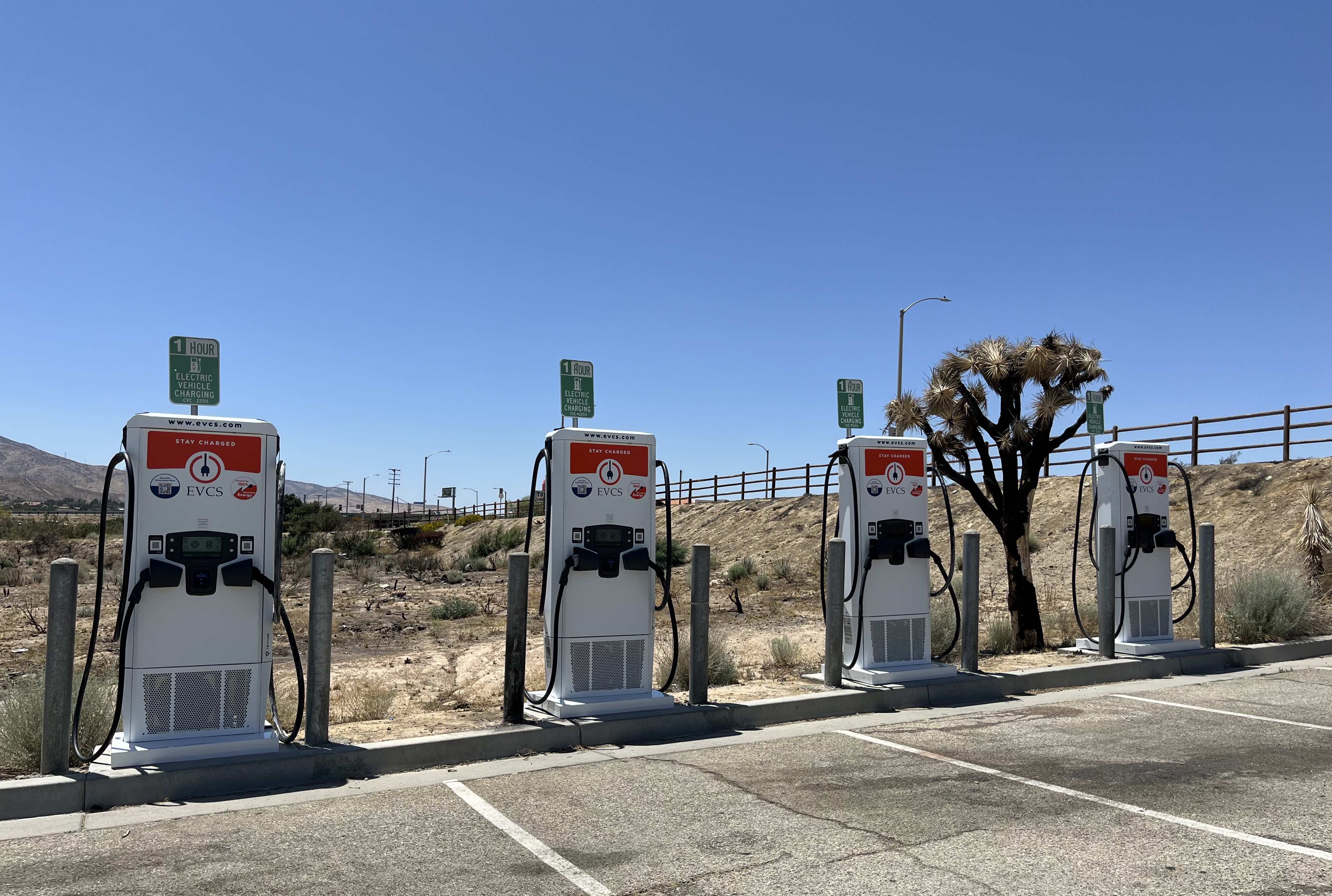 EV charging station at Palmdale Park & Ride