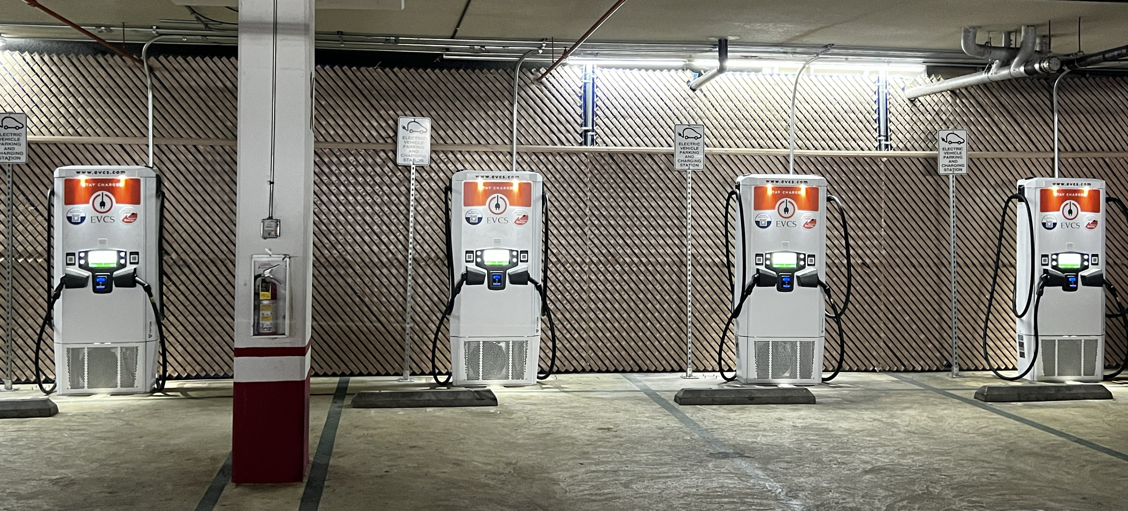 EV charging station at Hilton Plaza
