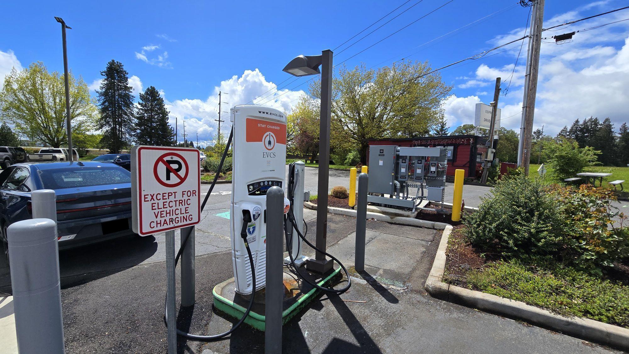 EV charging station at Oaks Village Shopping Center - Banks