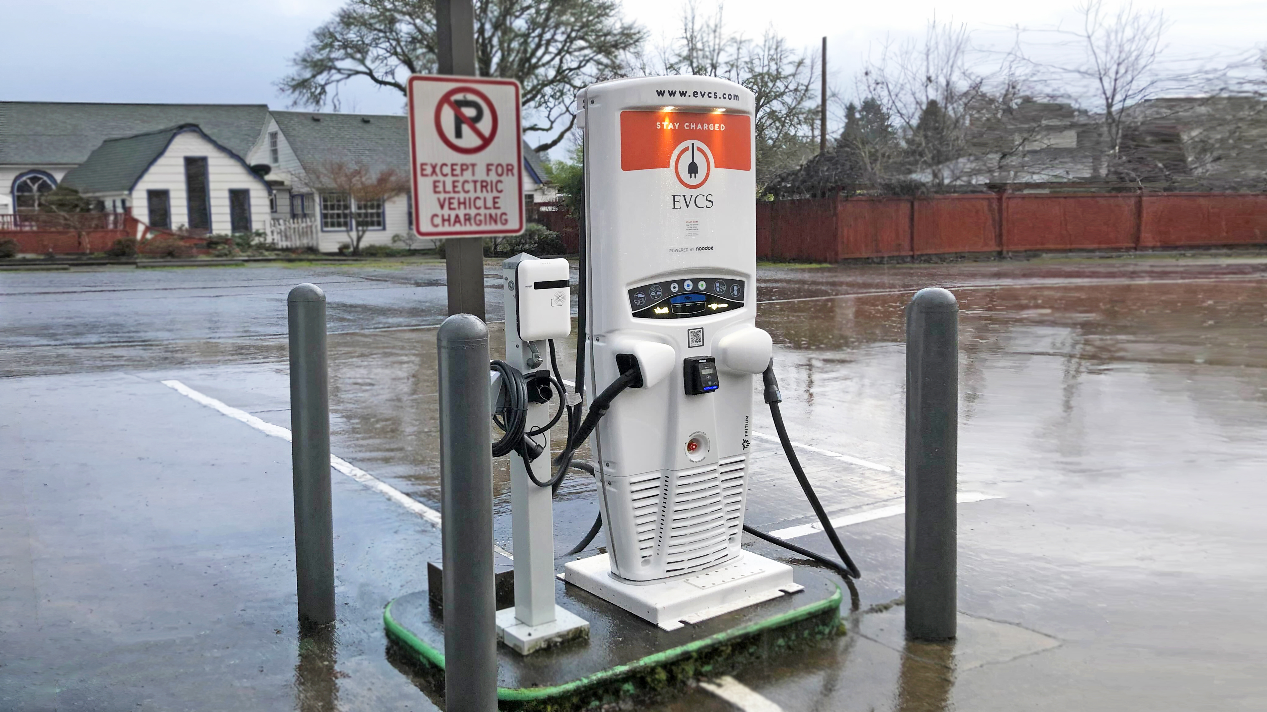 EV charging station at Downtown Public Parking - Veneta