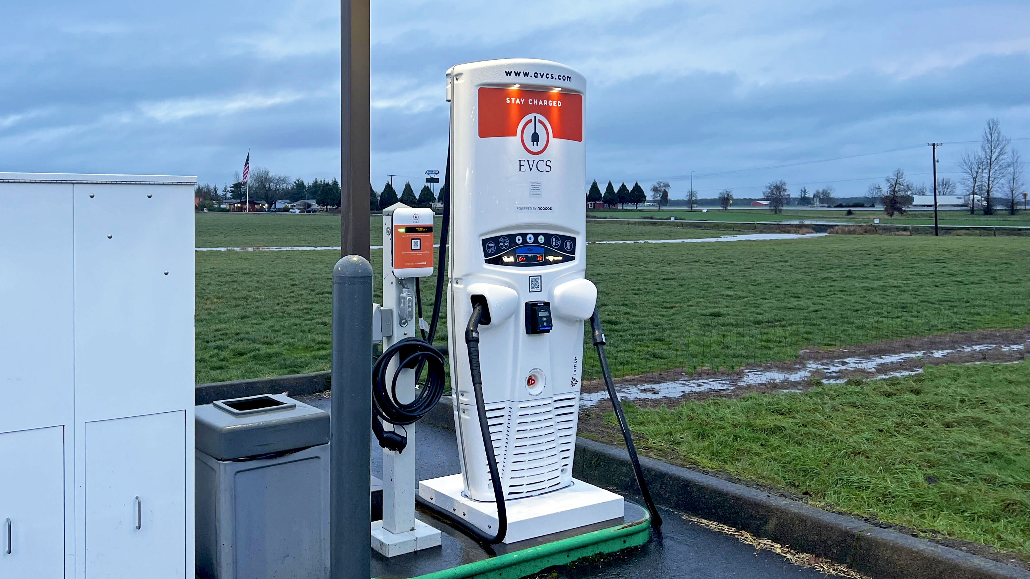 EV charging station at Chevron - Albany