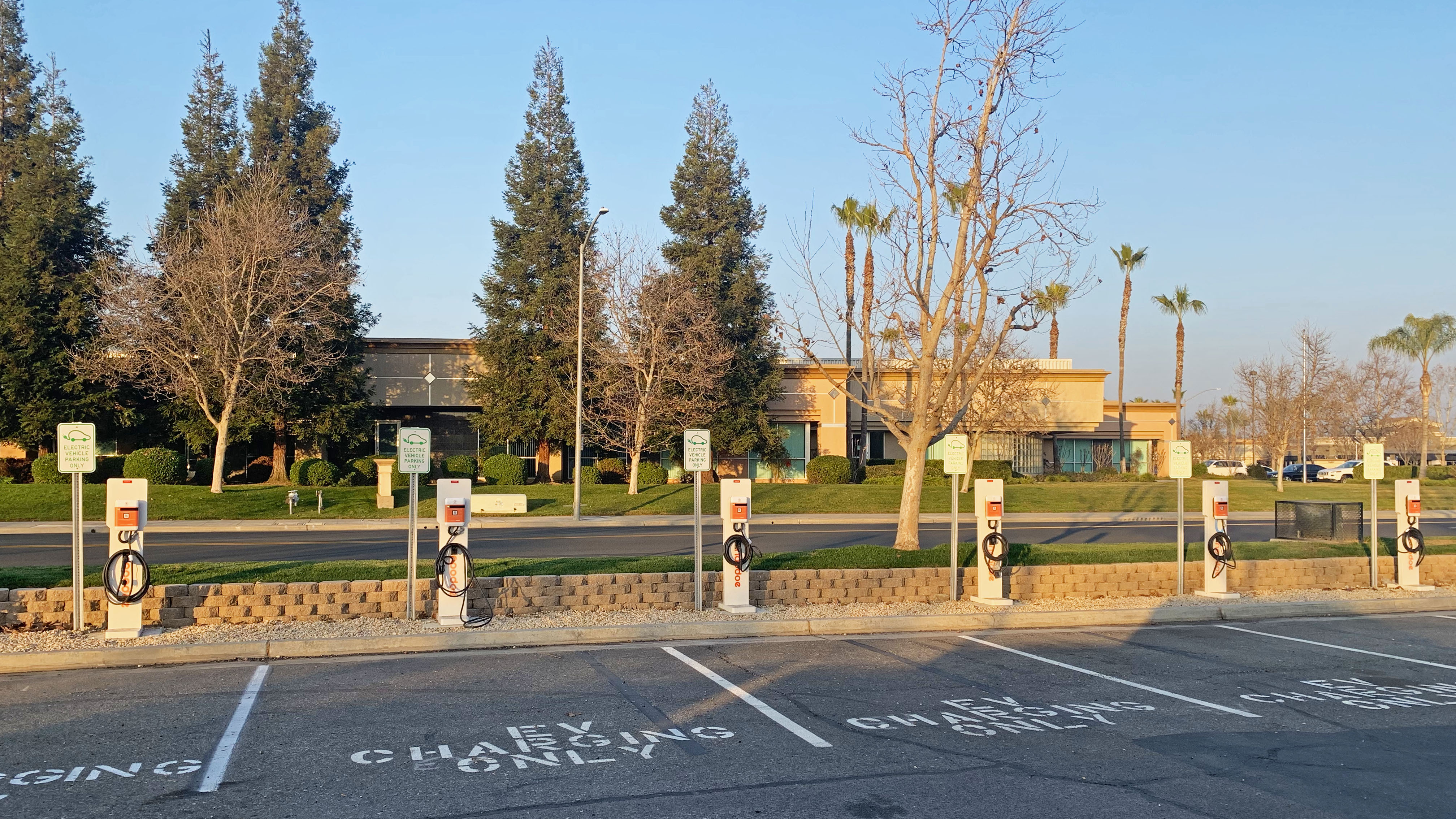 EV charging station at North Palm Ave Property - Fresno