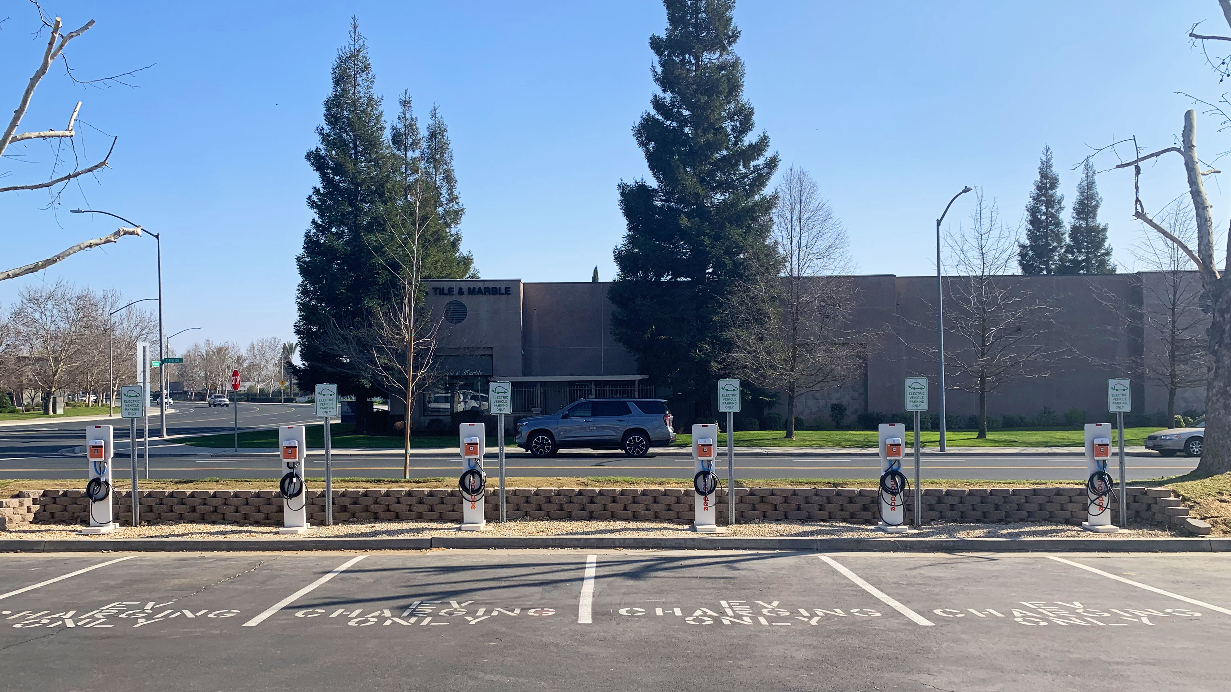 EV charging station at Frazier Office Complex - Fresno