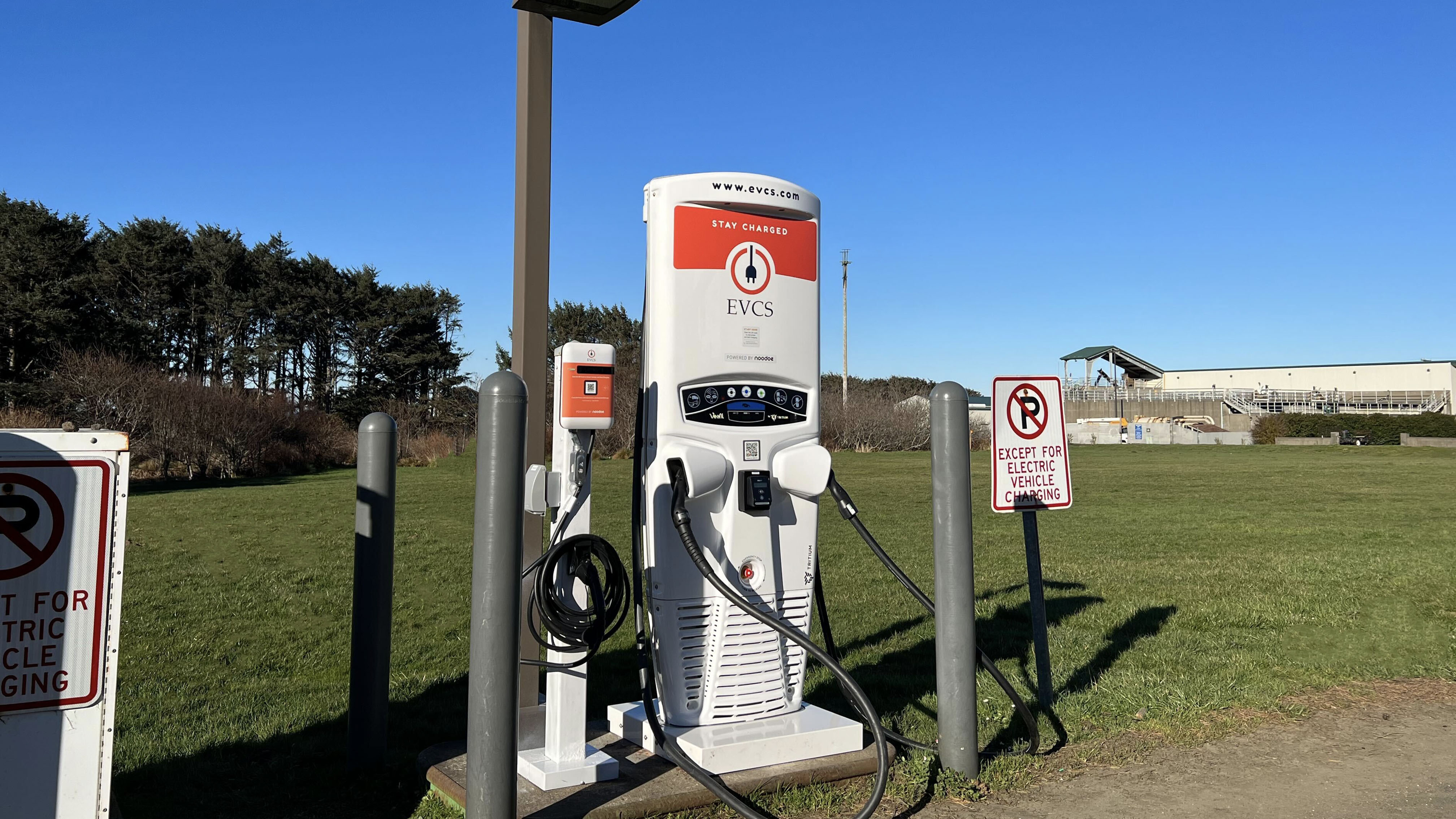 EV charging station at Commons Building - Yachats
