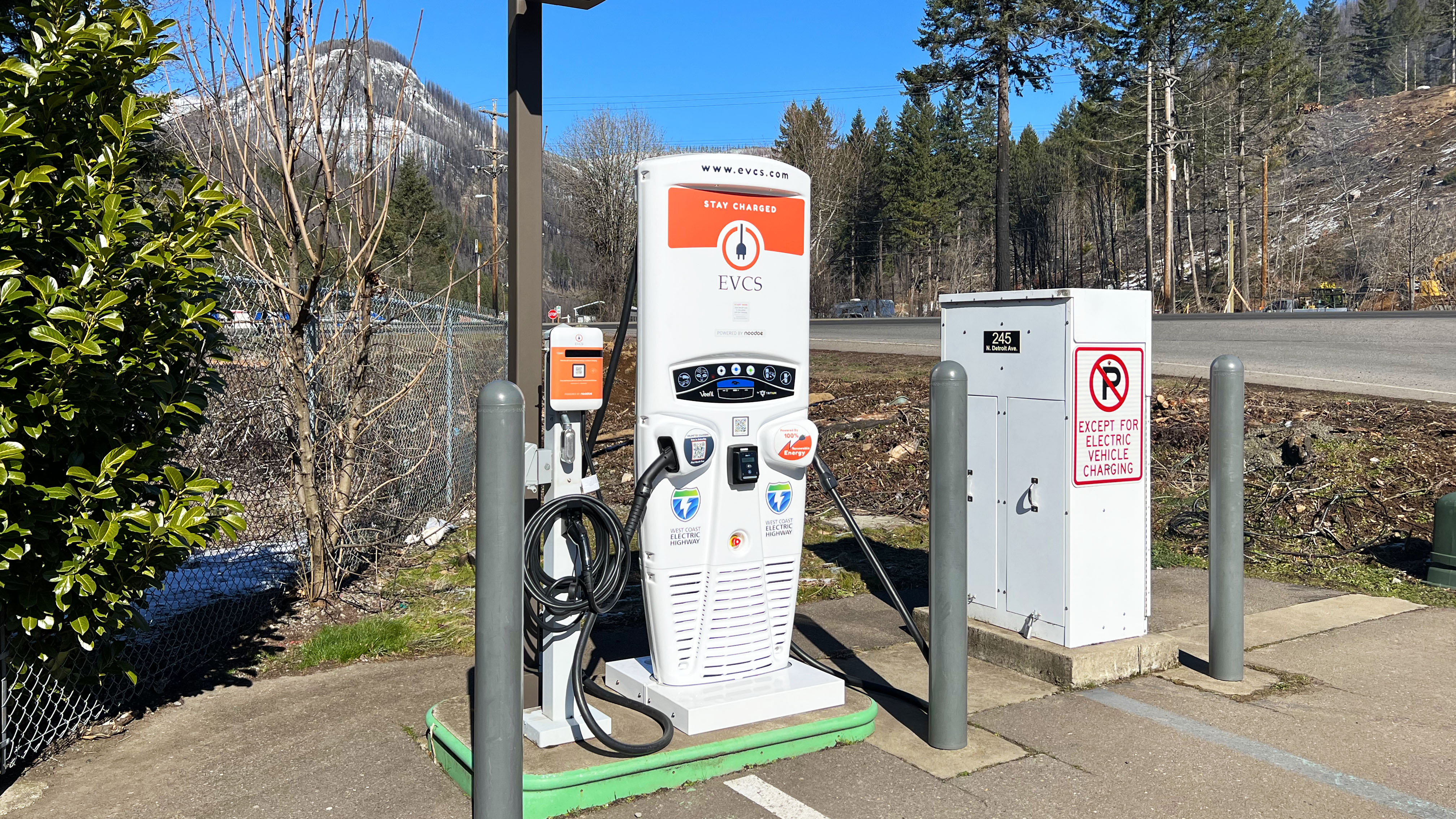 EV charging station at Mountain High Grocery - Detroit
