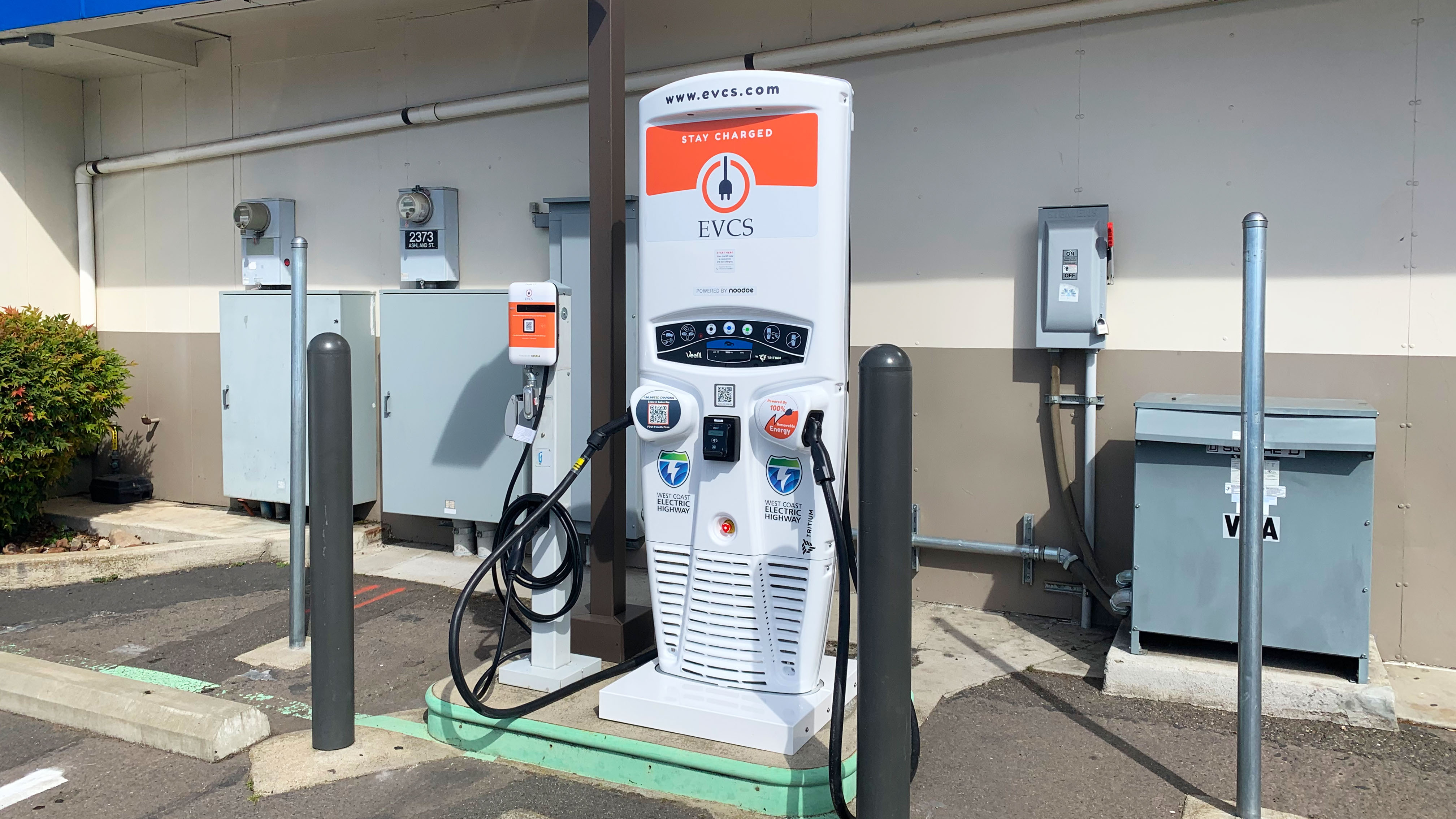 EV charging station at Shell Gas Station - Ashland