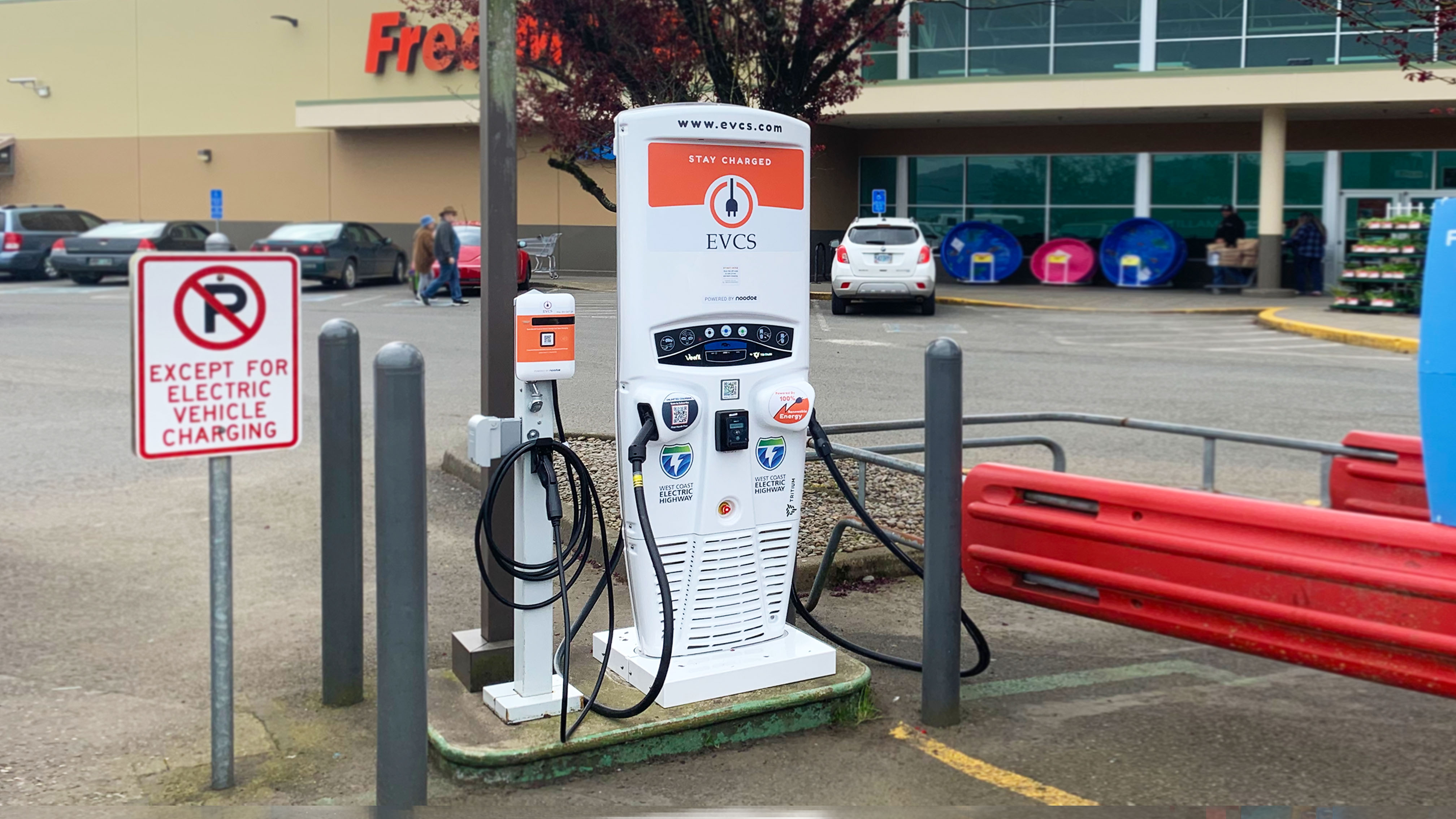 EV charging station at Fred Meyer - Tillamook