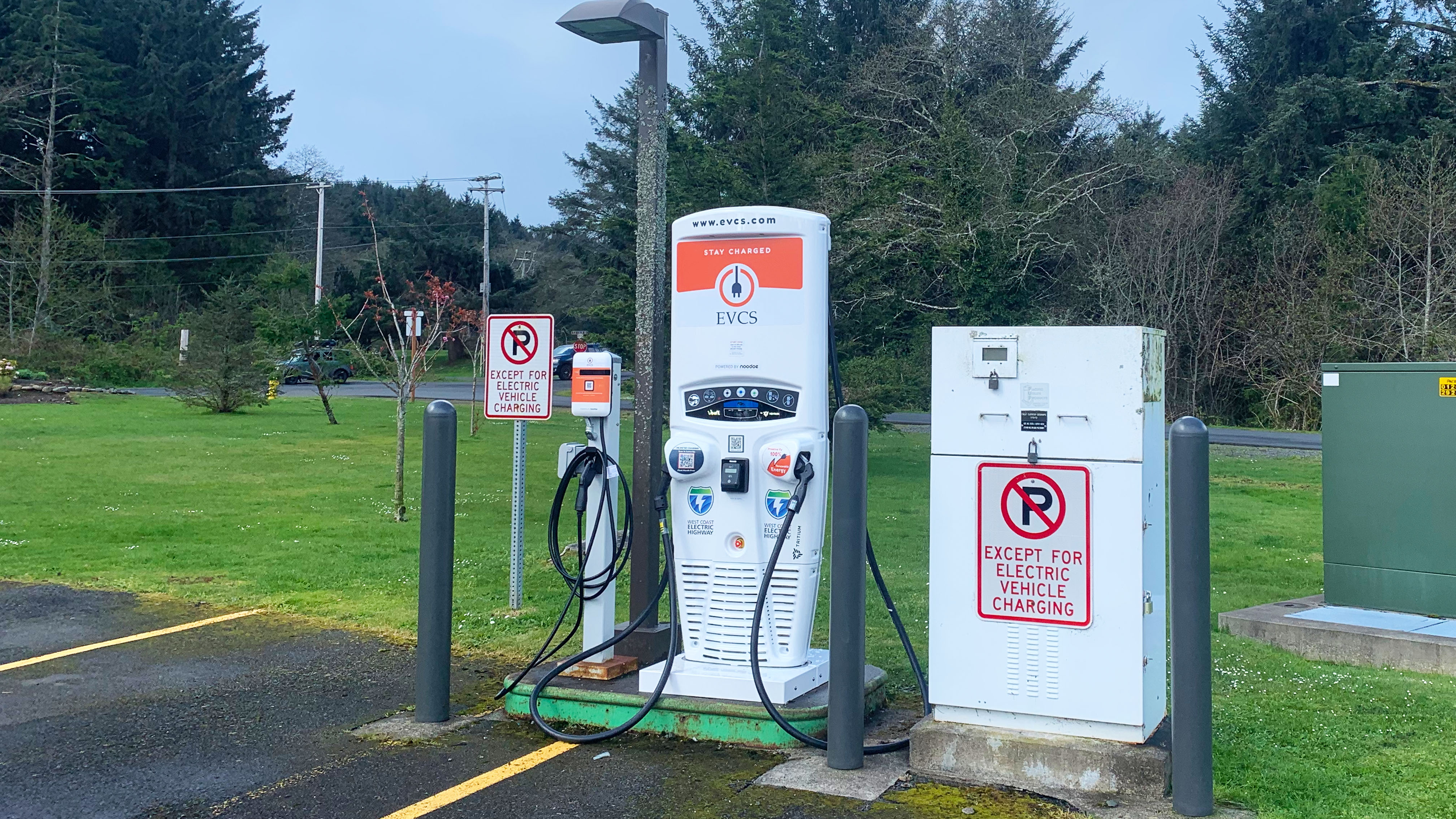 EV charging station at Cannon Beach RV Resort - Cannon Beach