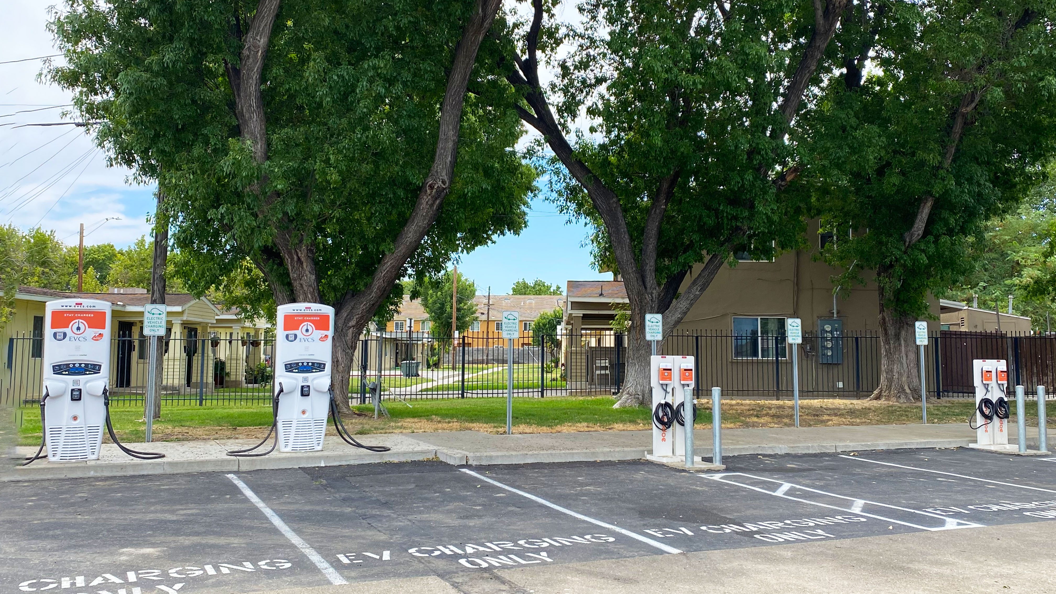 EV charging station at Tracy Homes - Tracy