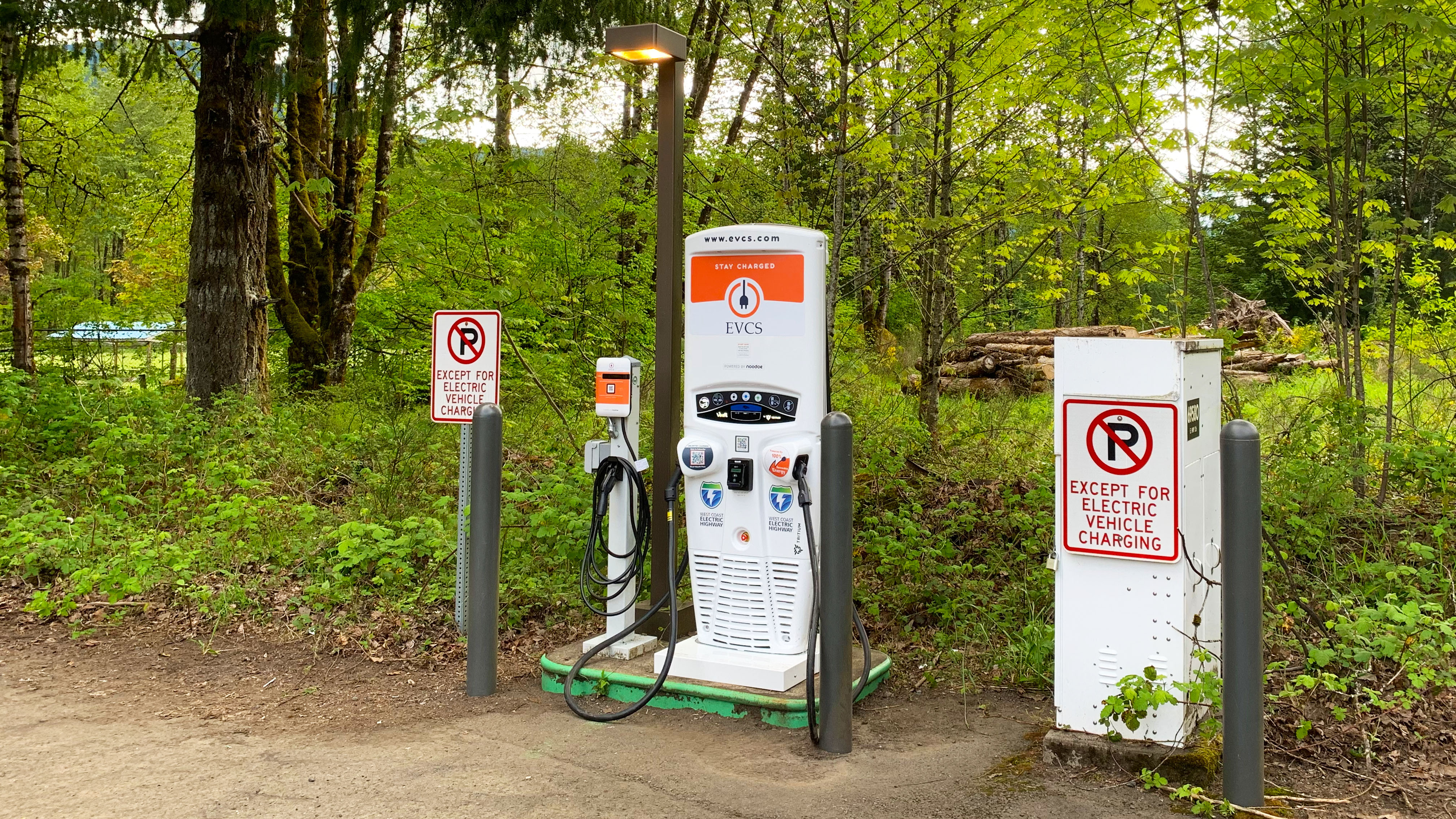 EV charging station at Barlow Trail Roadhouse - Welches
