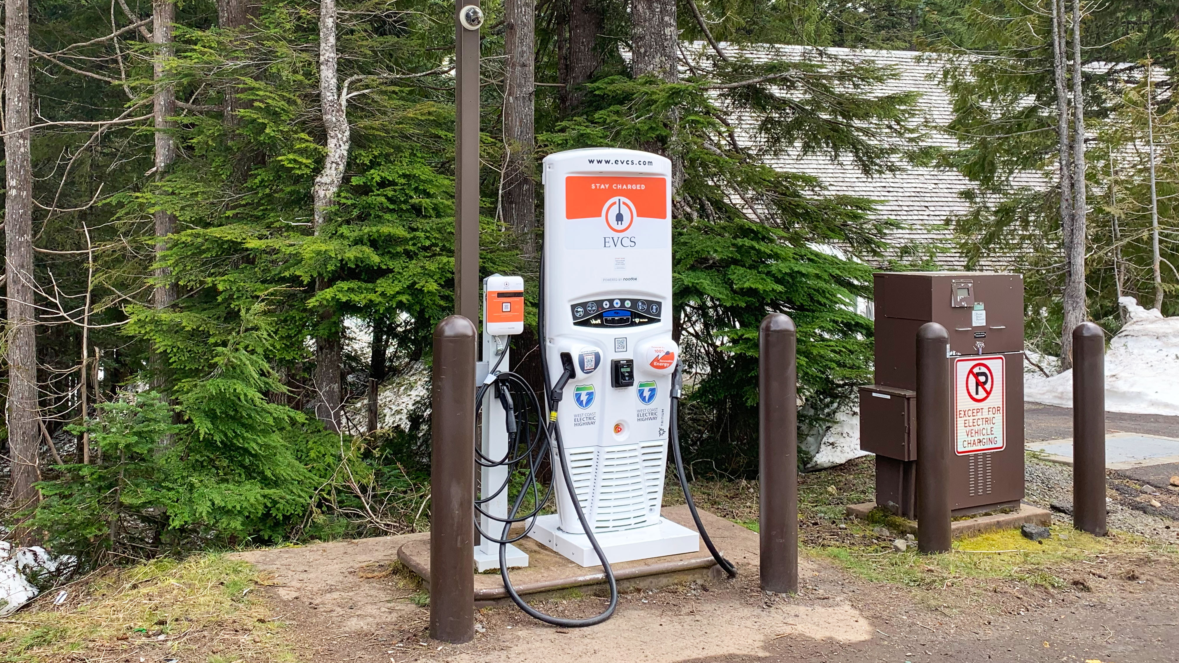 EV charging station at Mt. Hood Skibowl - Government Camp