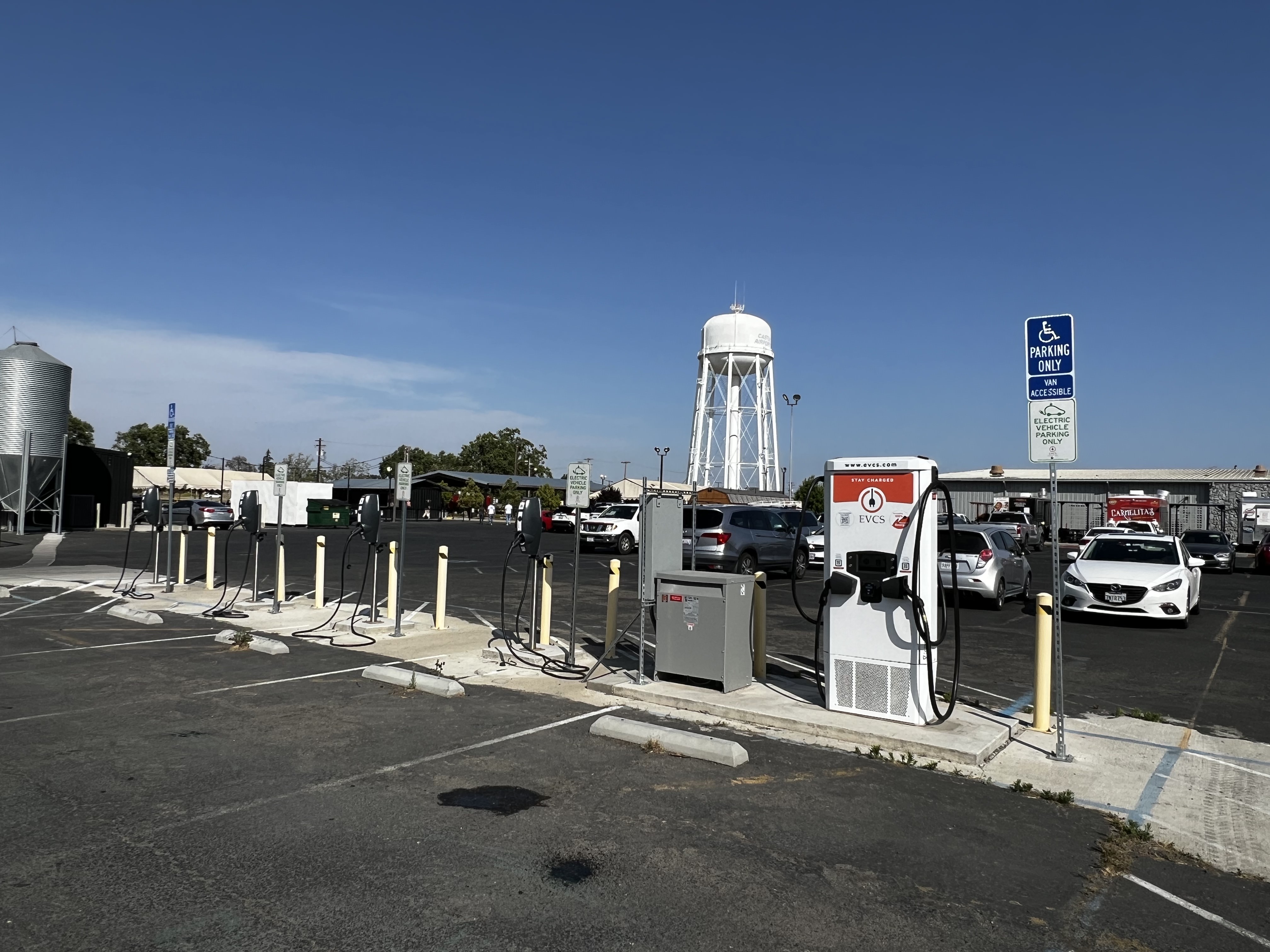 EV charging station at Castle Airport Brewery