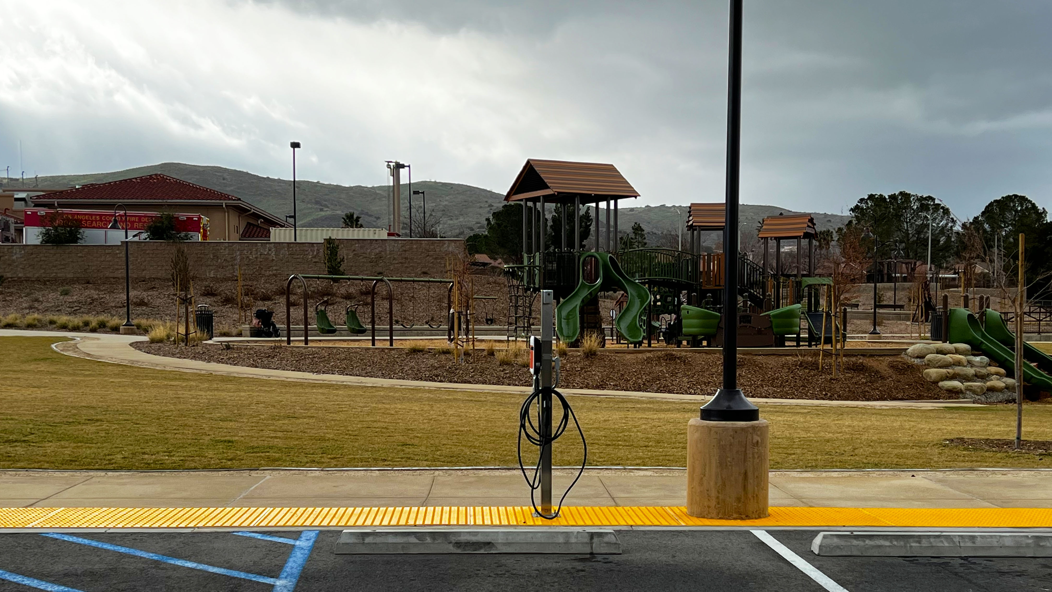EV charging station at Palmdale Rancho Vista Park