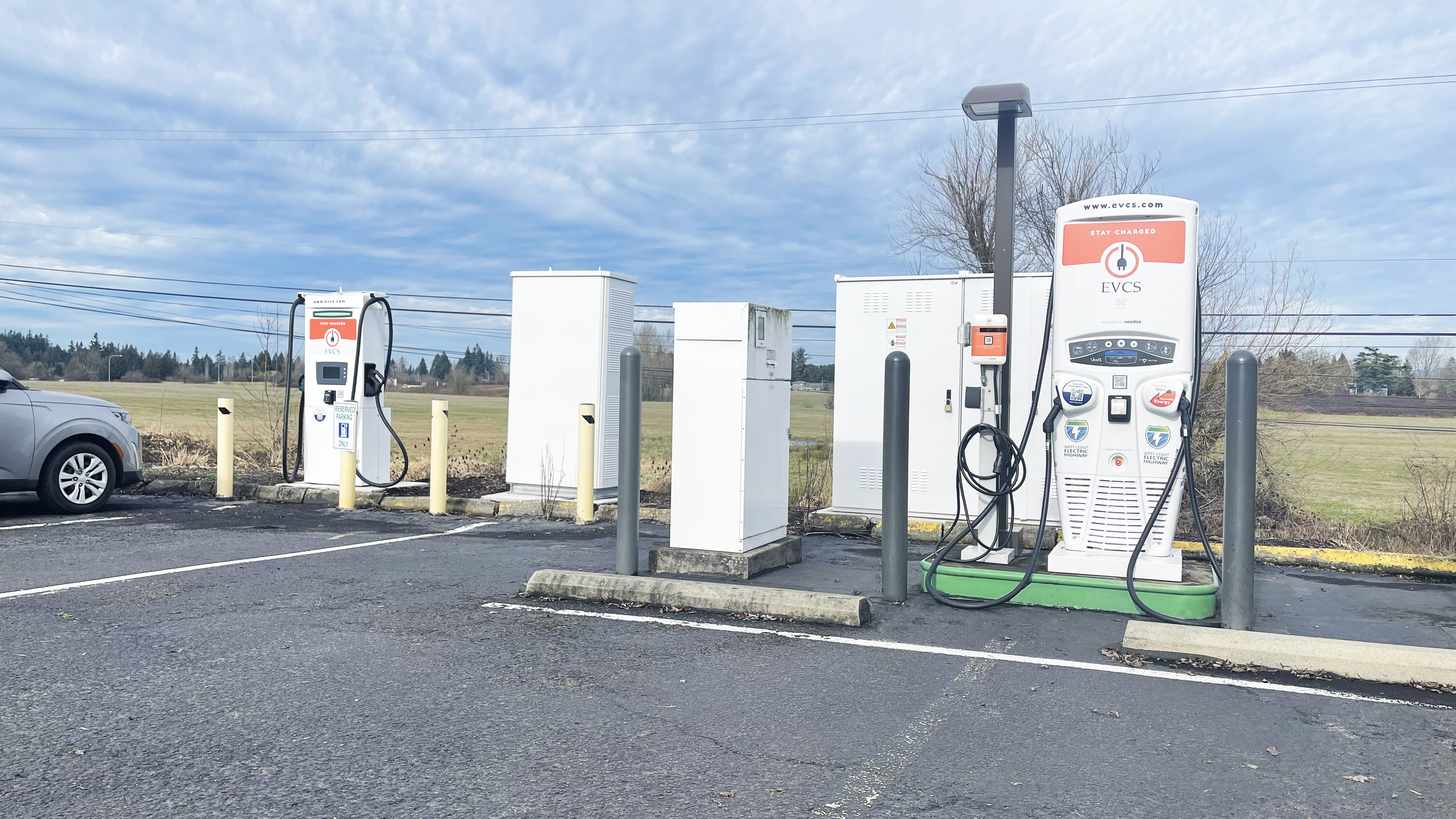 EV charging station at Country Cafe - Ridgefield