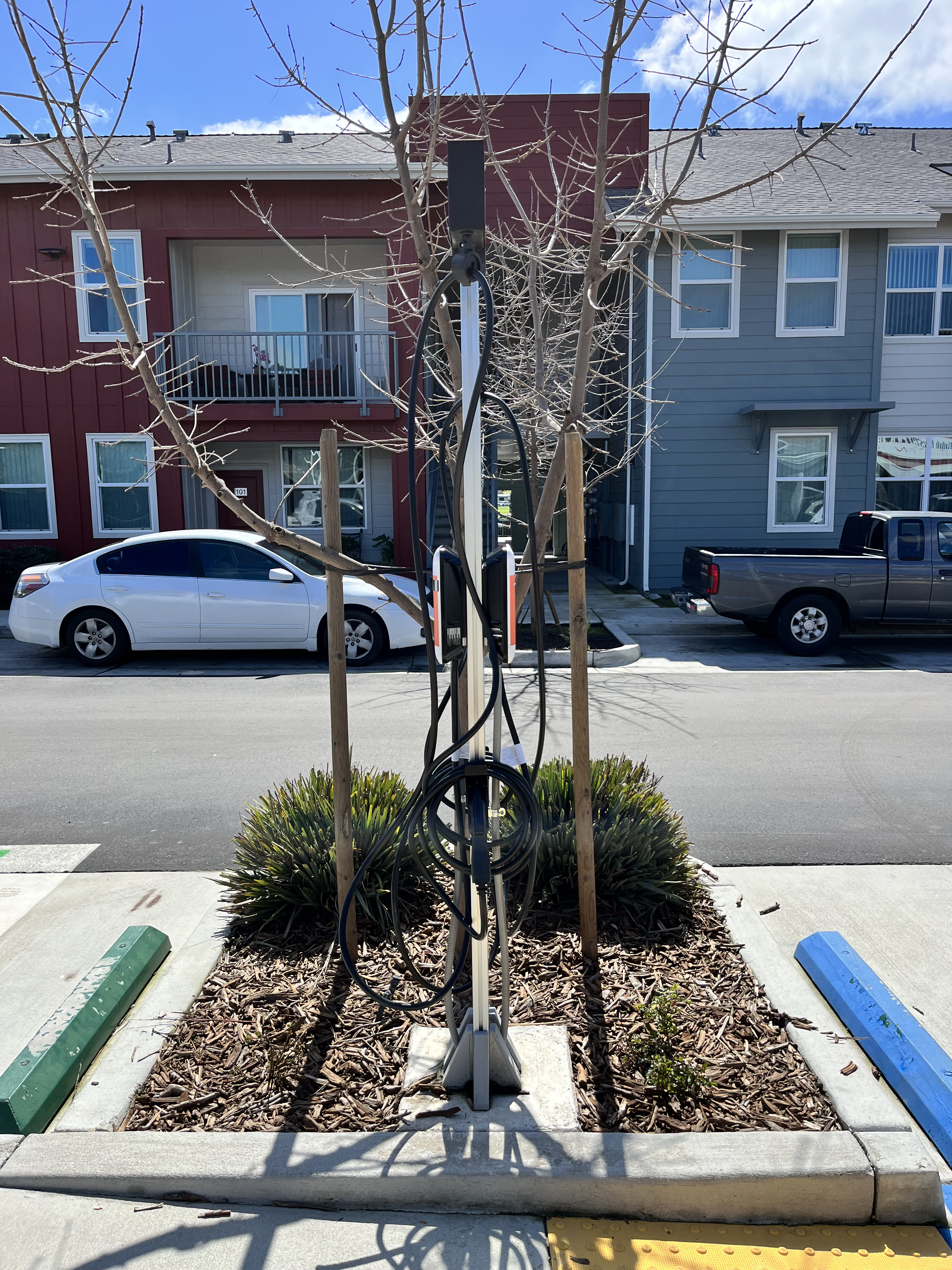 EV charging station at Sierra Village Apartments - Dinuba