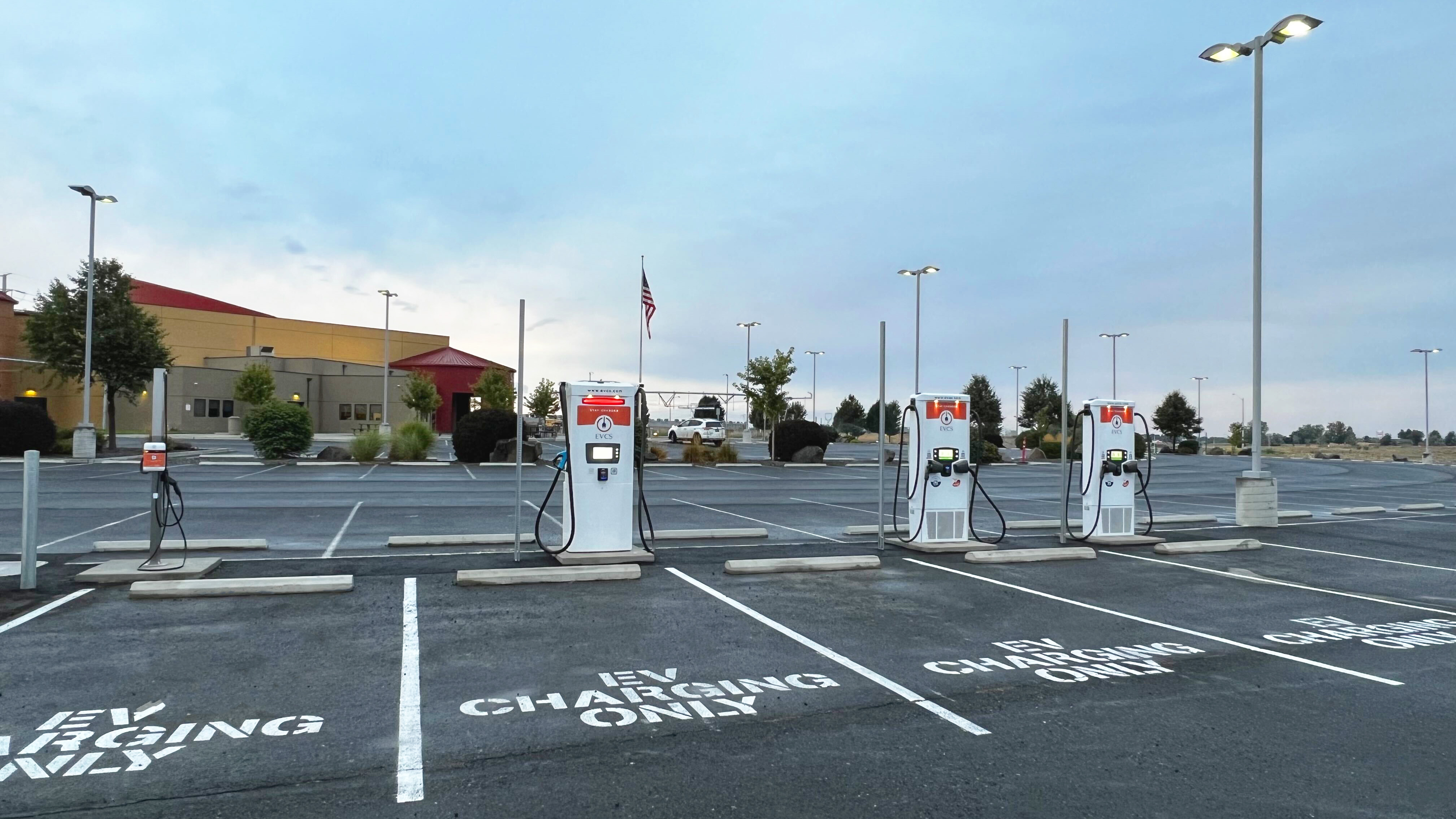 EV charging station at The Sage Center - Boardman