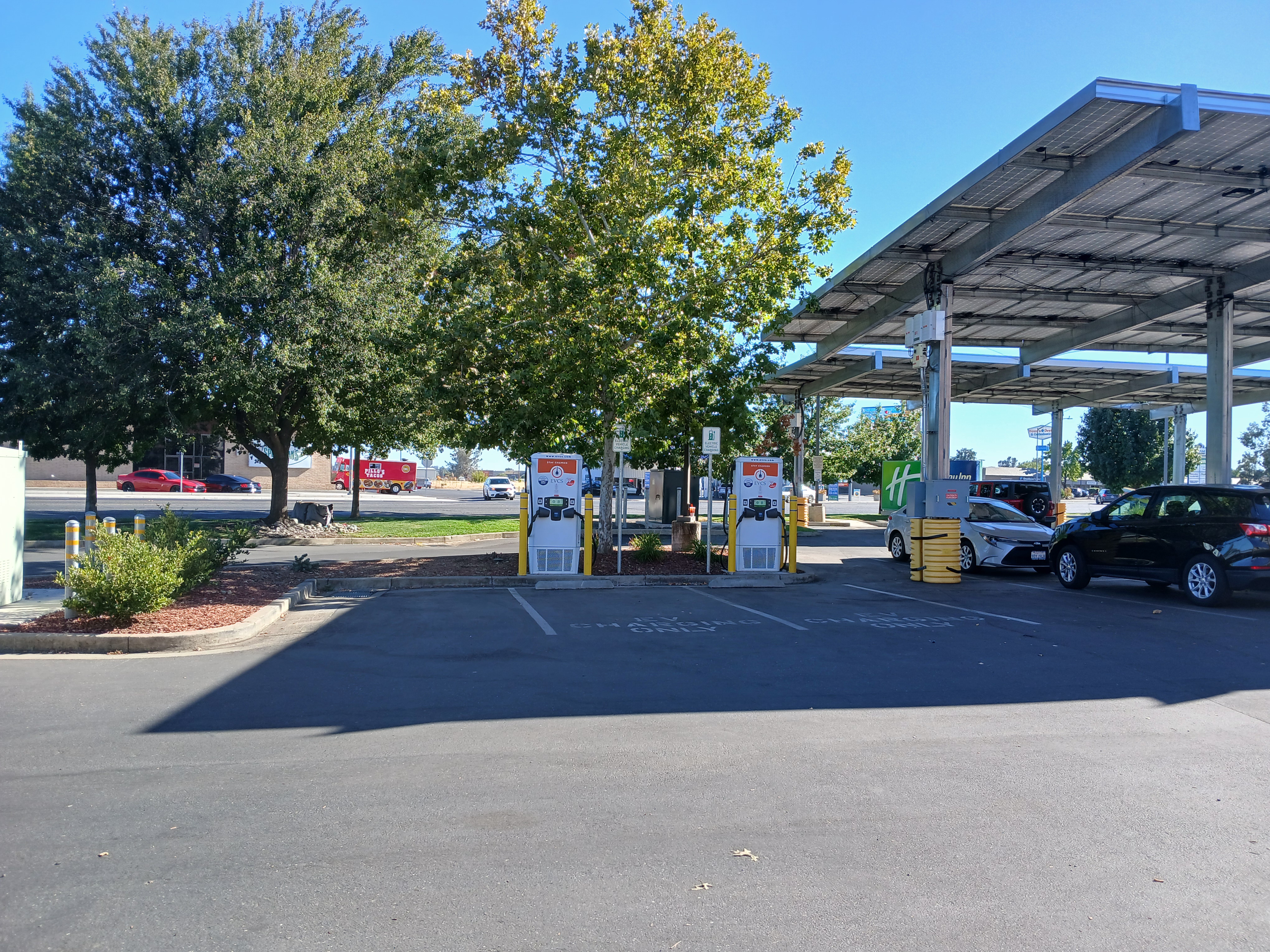EV charging station at Holiday Inn Express Oroville