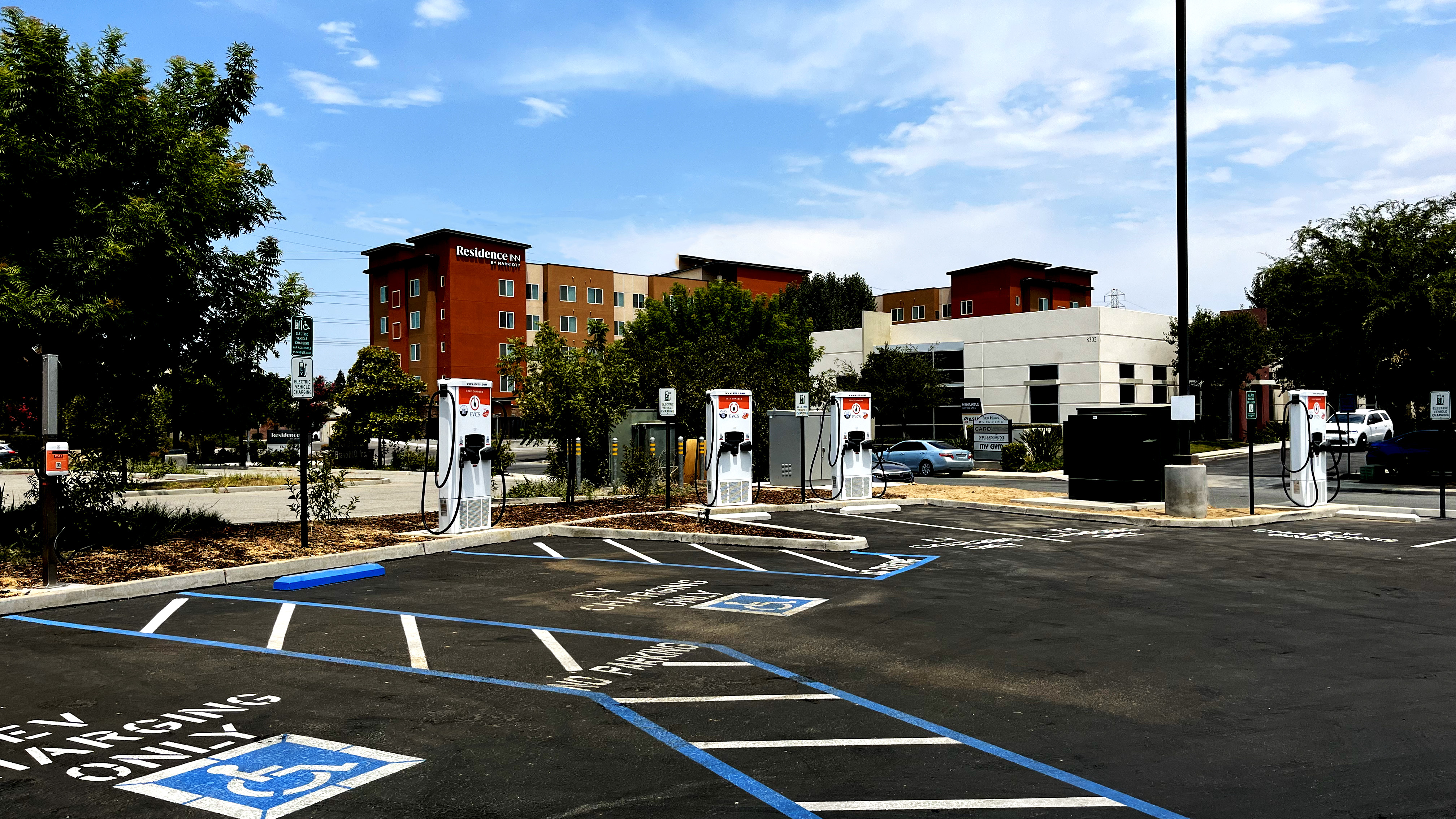 EV charging station at TownePlace Suites By Marriott Bakersfield West