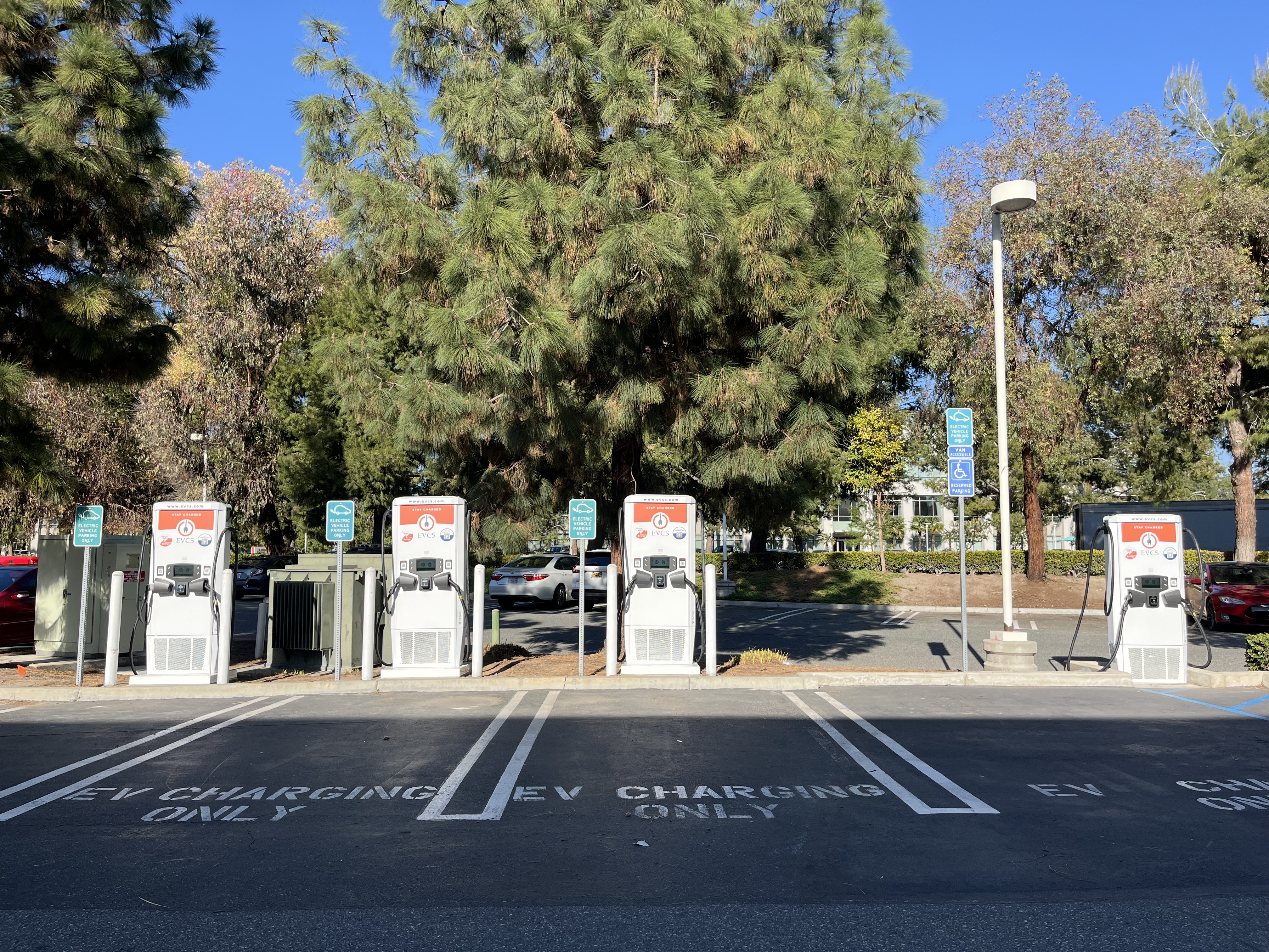 EV charging station at LA Fitness - Irvine Jamboree