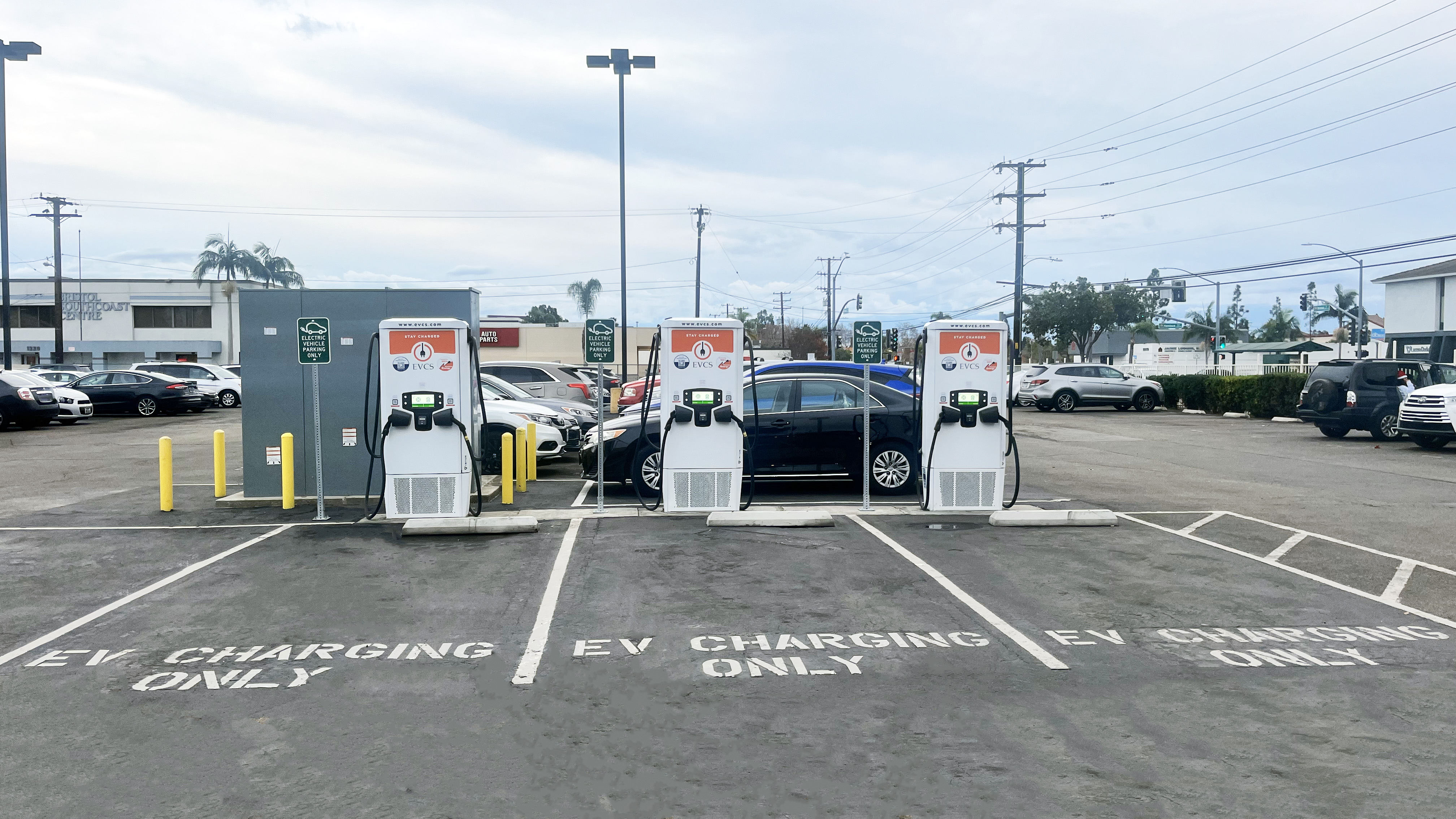 EV charging station at KPC - South Coast Global Medical Center
