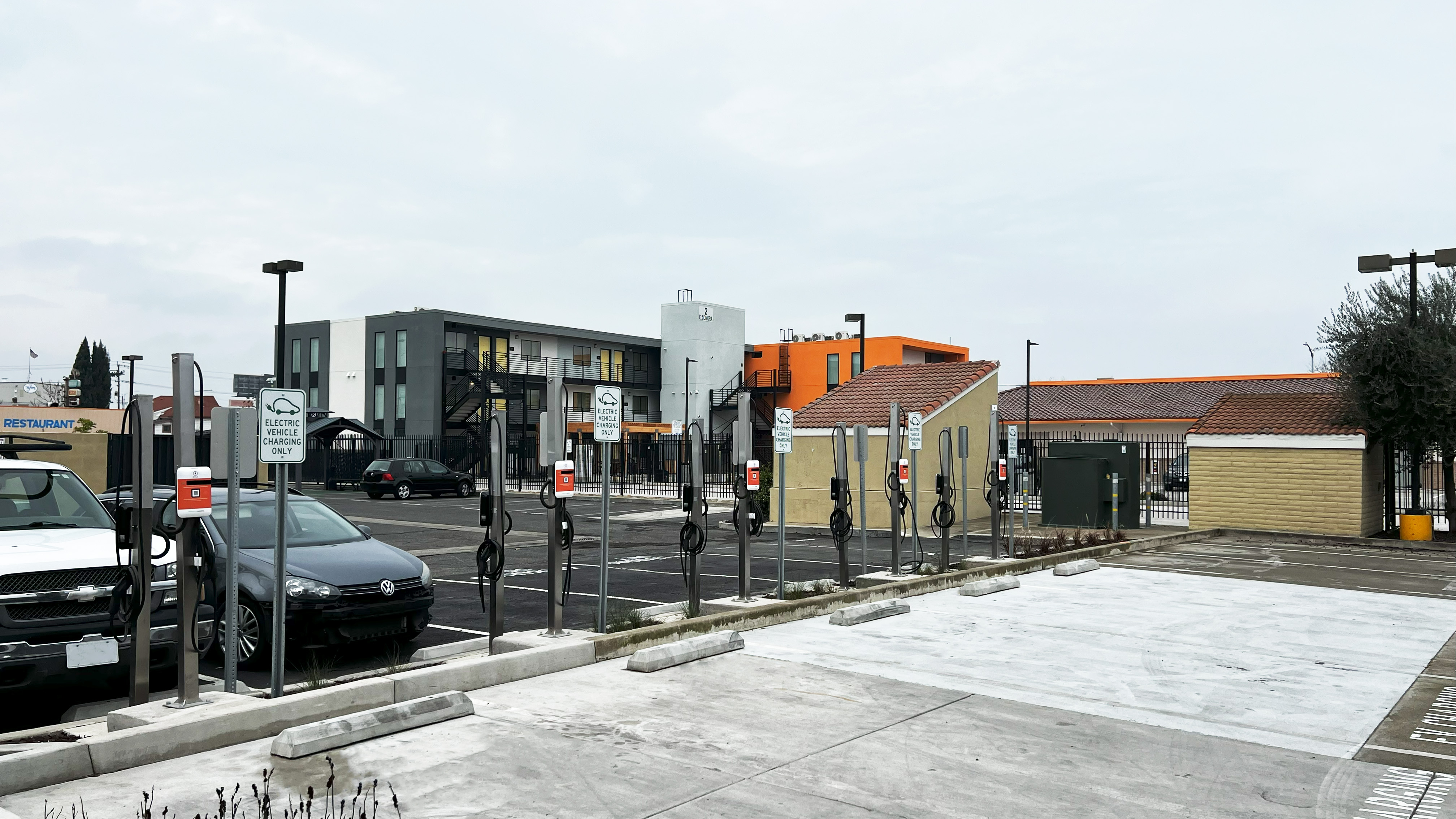 EV charging station at Center Housing Authority - Stockton