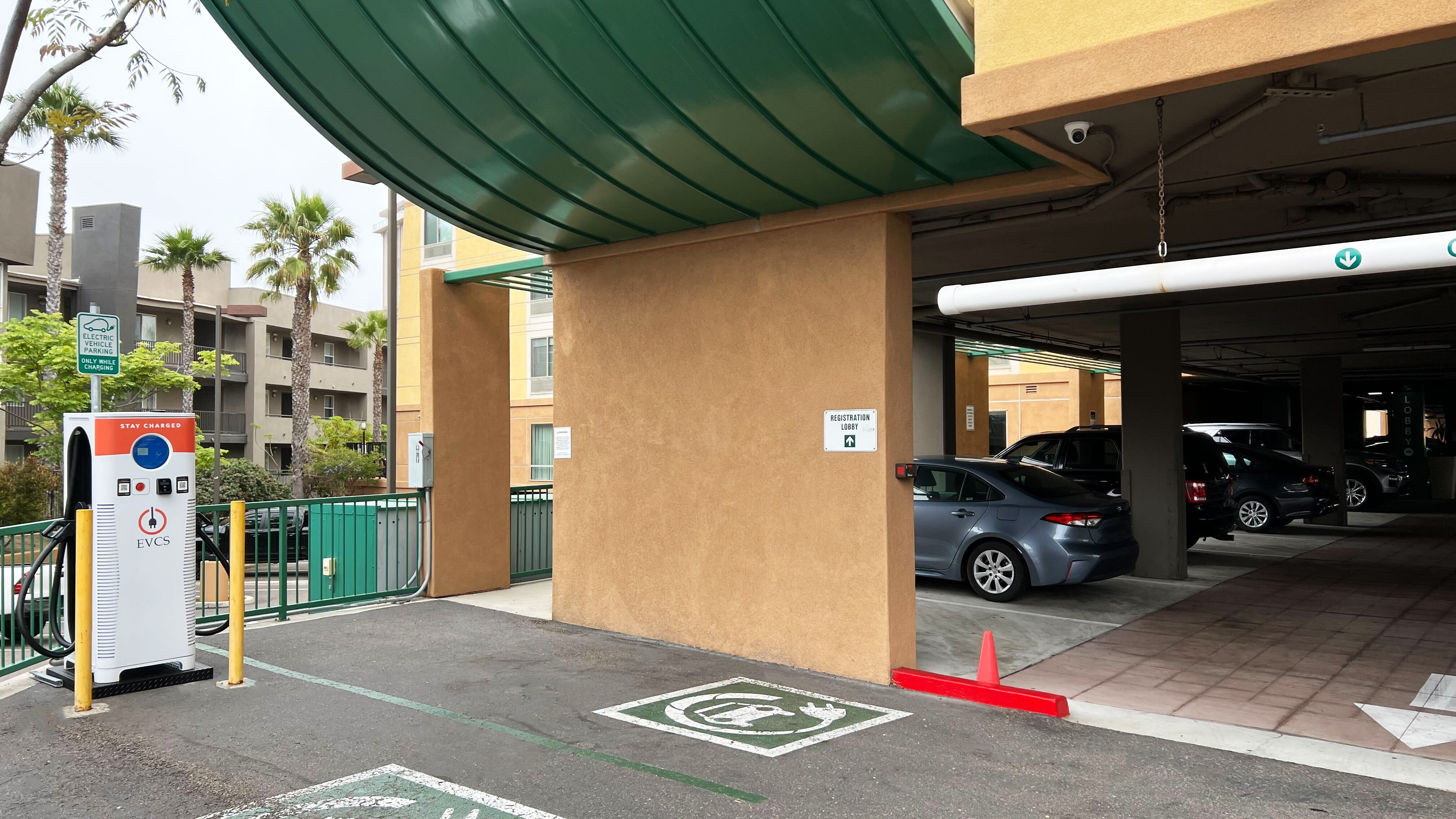 EV charging station at Holiday Inn Oceanside