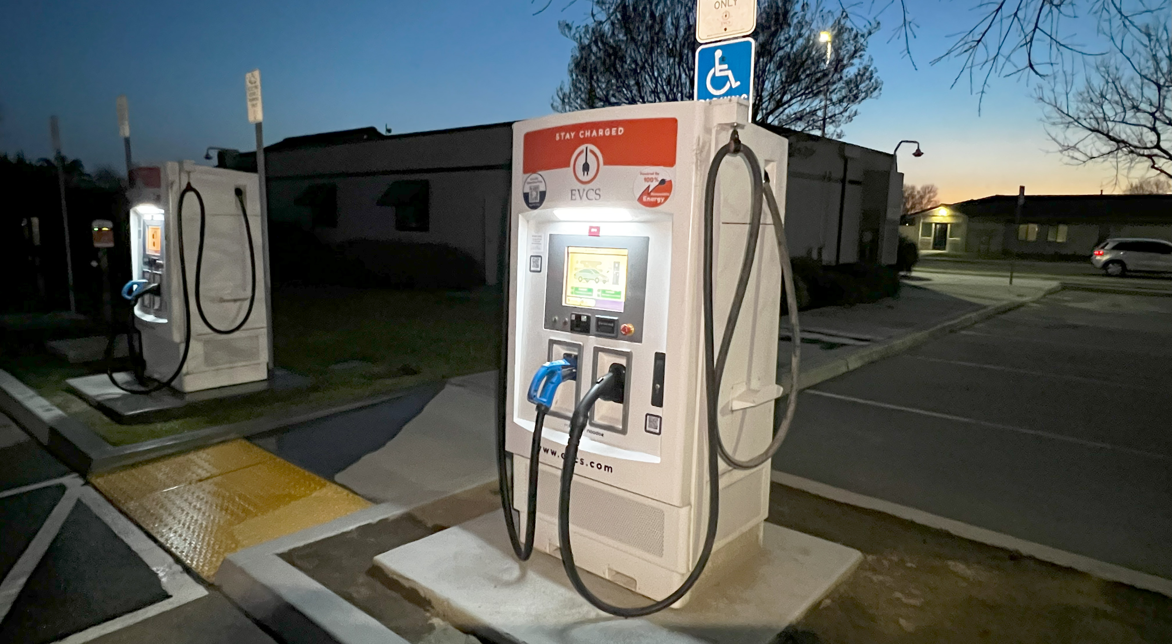 EV charging station at Delhi Unified School District 