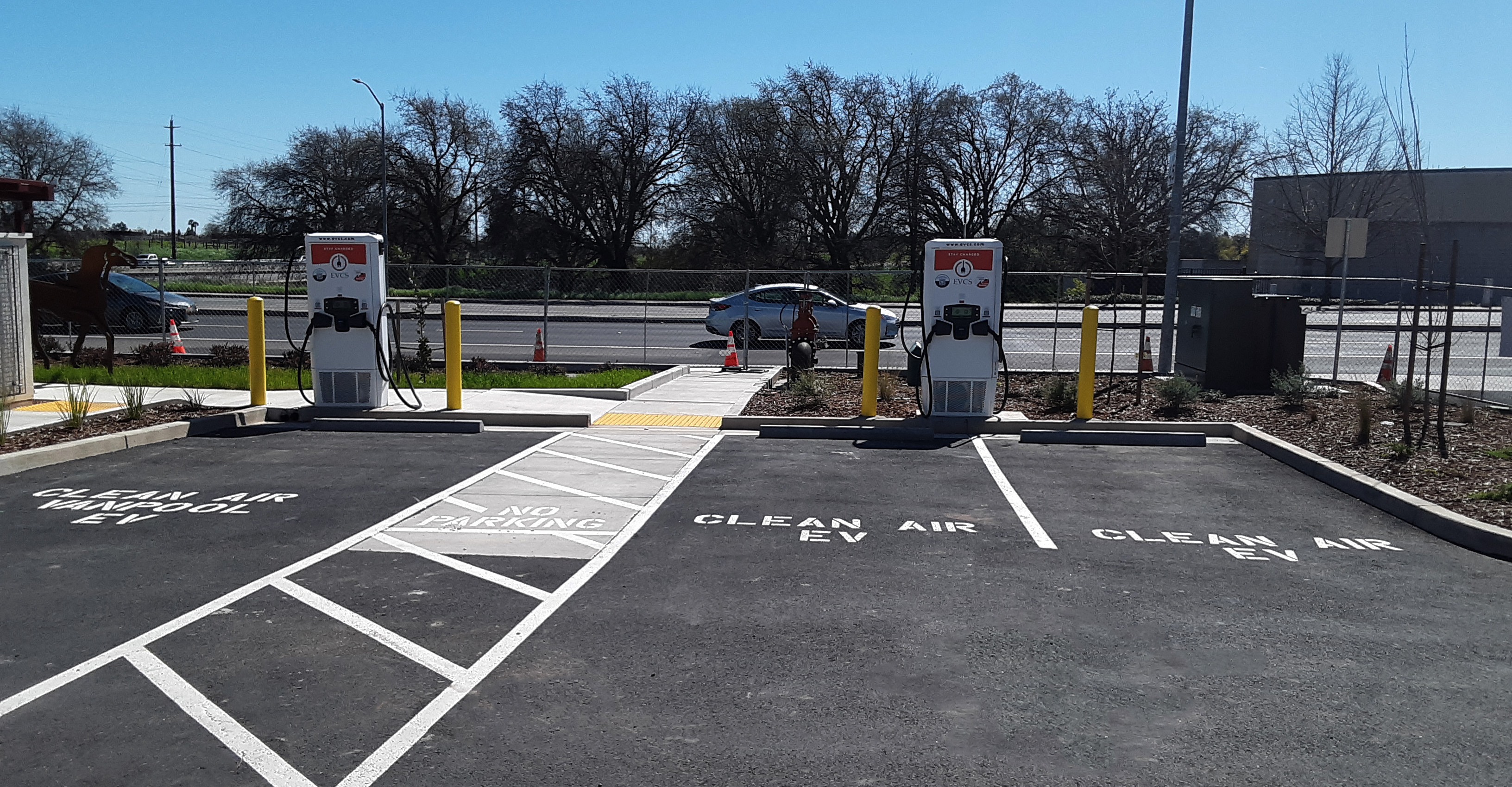 EV charging station at Chevron Elk Grove Gas Station