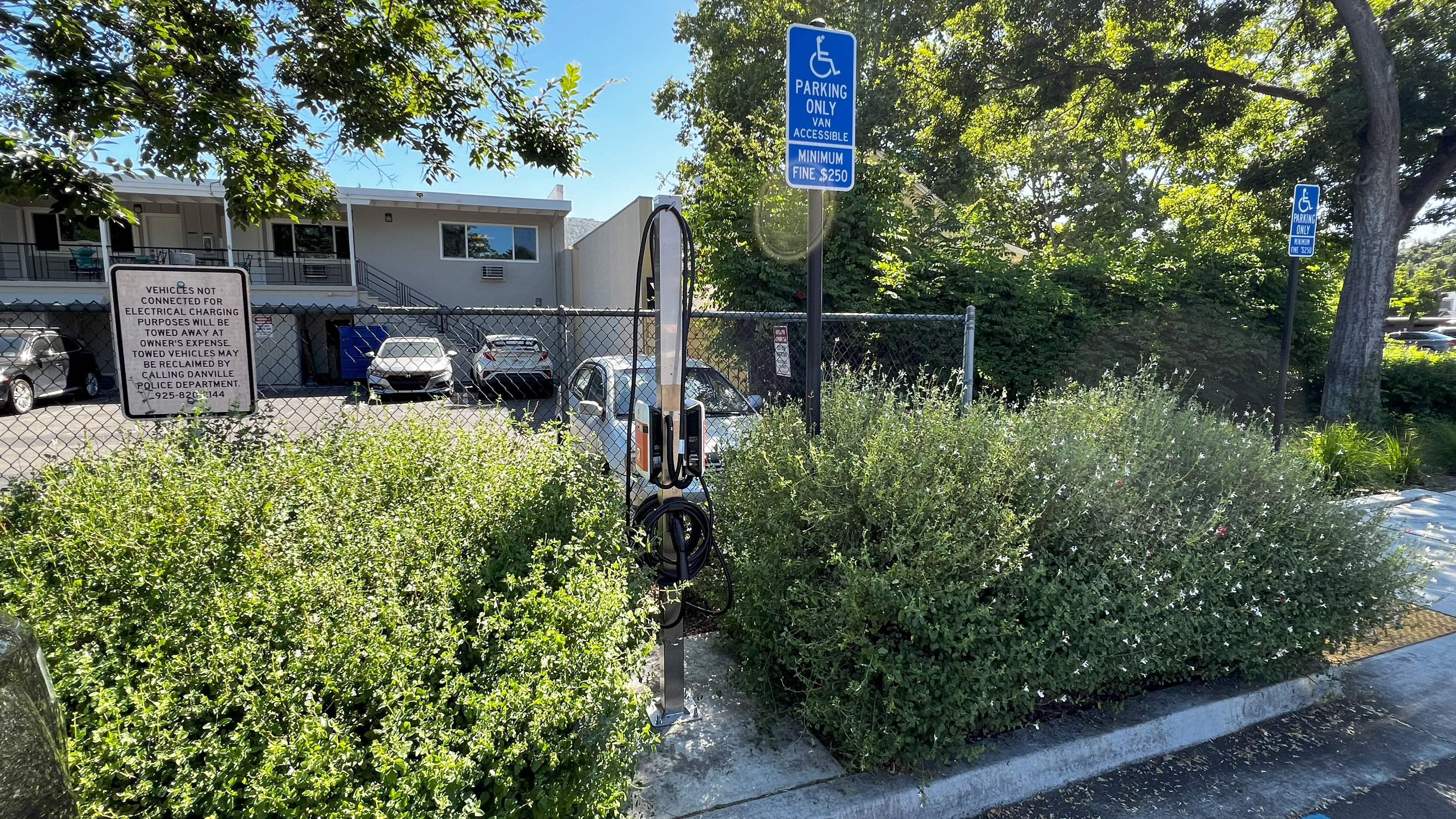EV charging station at Danville - Village Theatre Public Parking Lot
