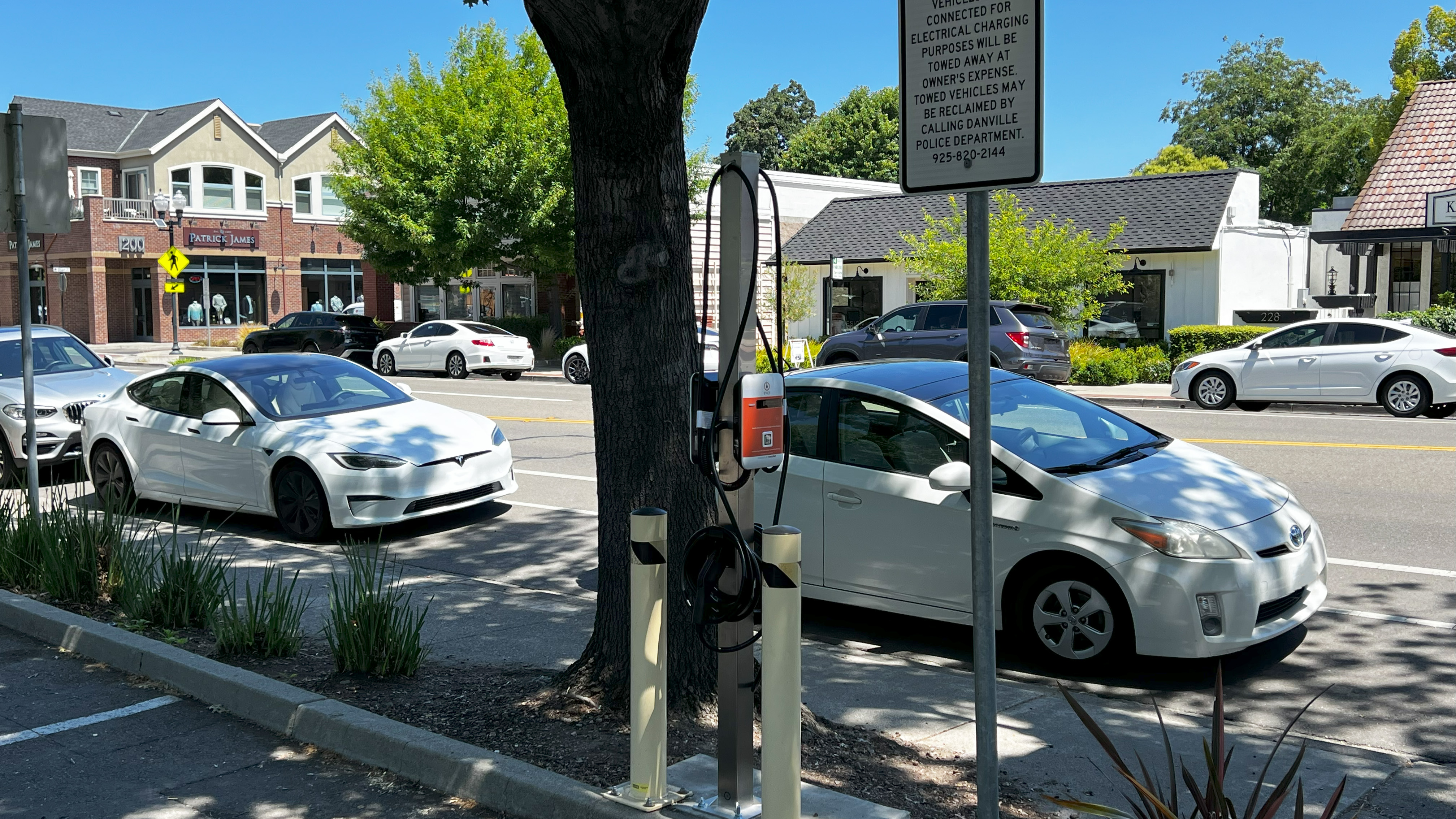 EV charging station at Danville - Railroad Ave Public Parking Lot