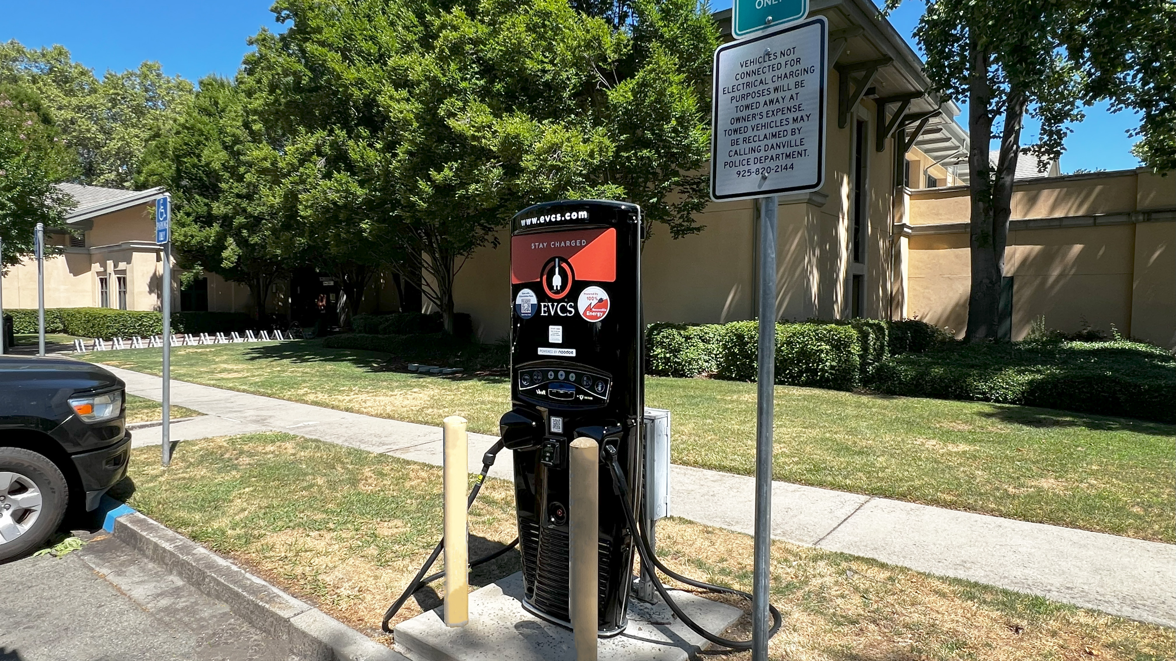 EV charging station at Danville - Library Parking Lot 