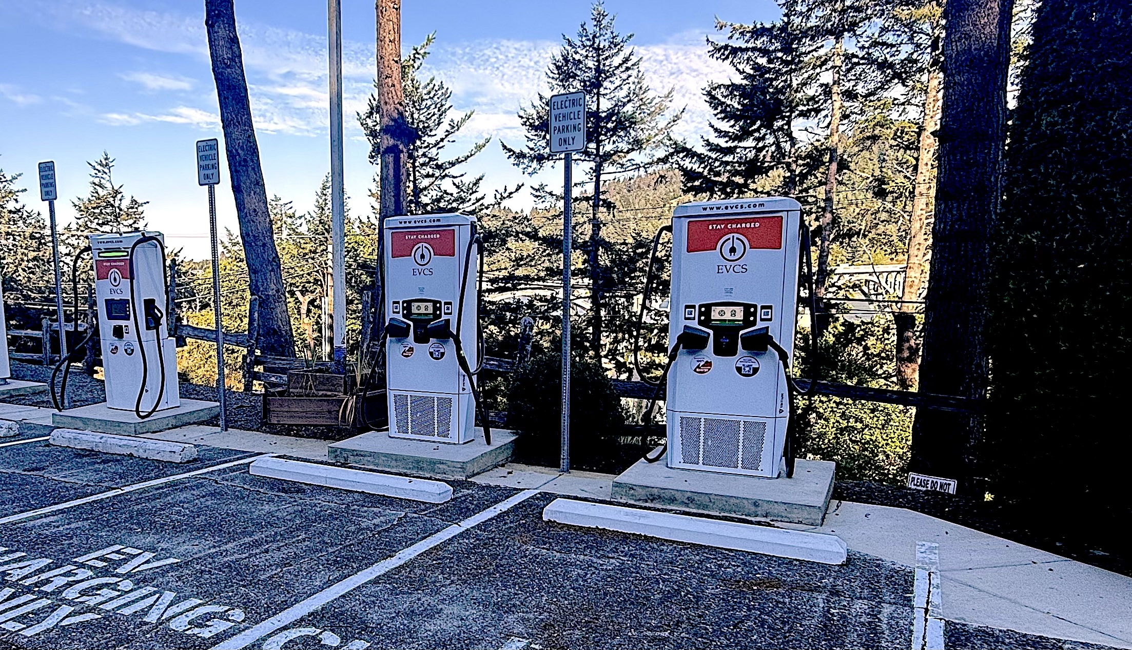 EV charging station at Motel 6 - Gold Beach