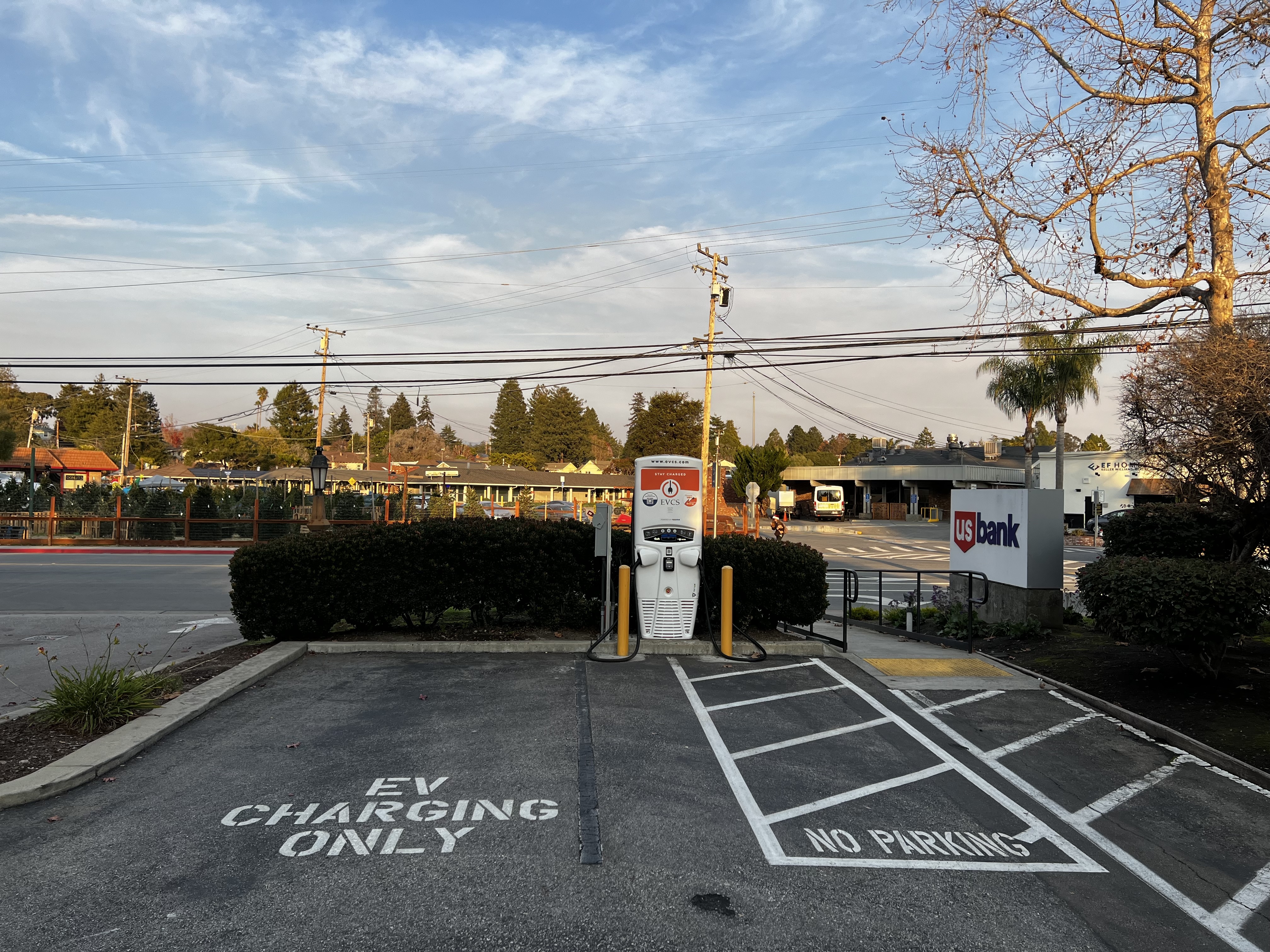 EV charging station at US Bank Capitola