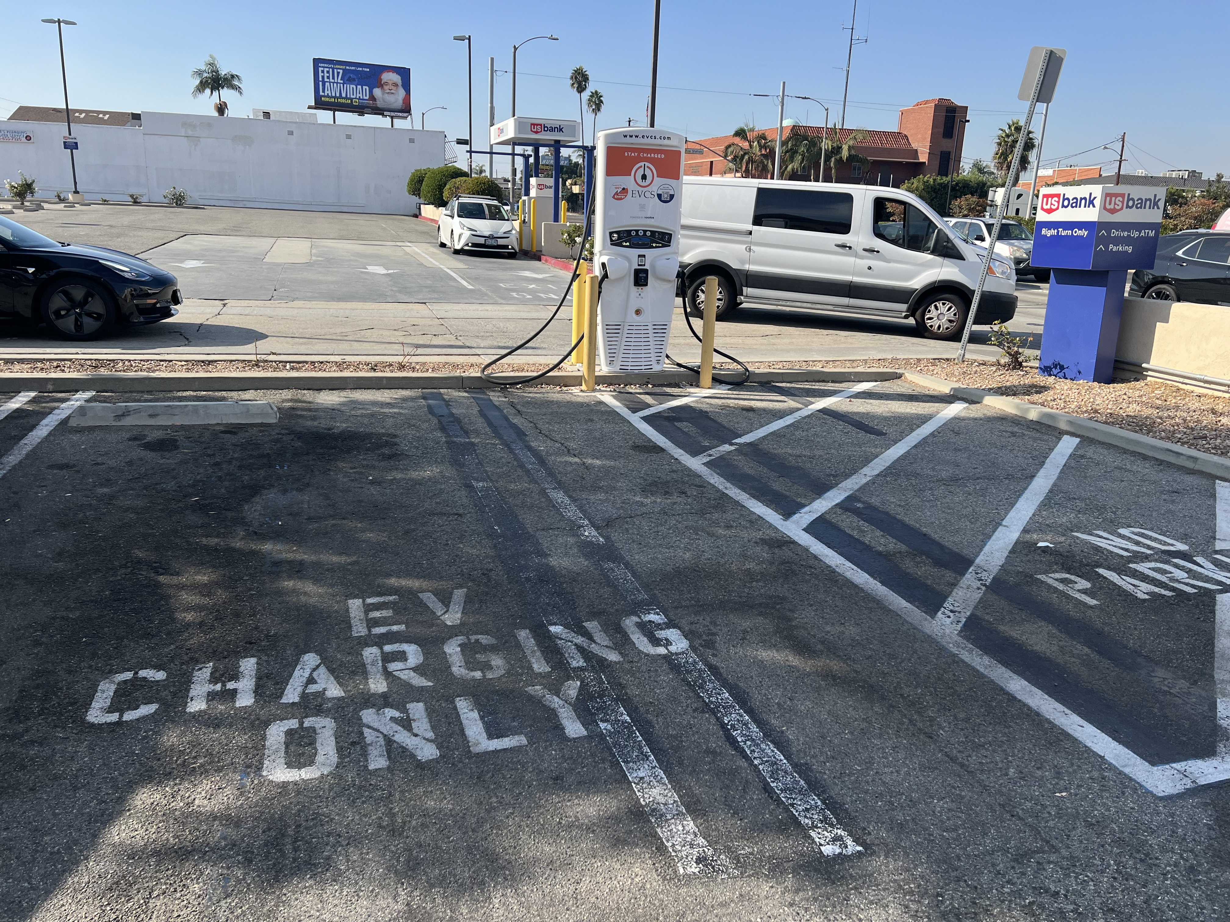 EV charging station at US Bank Hawthorne