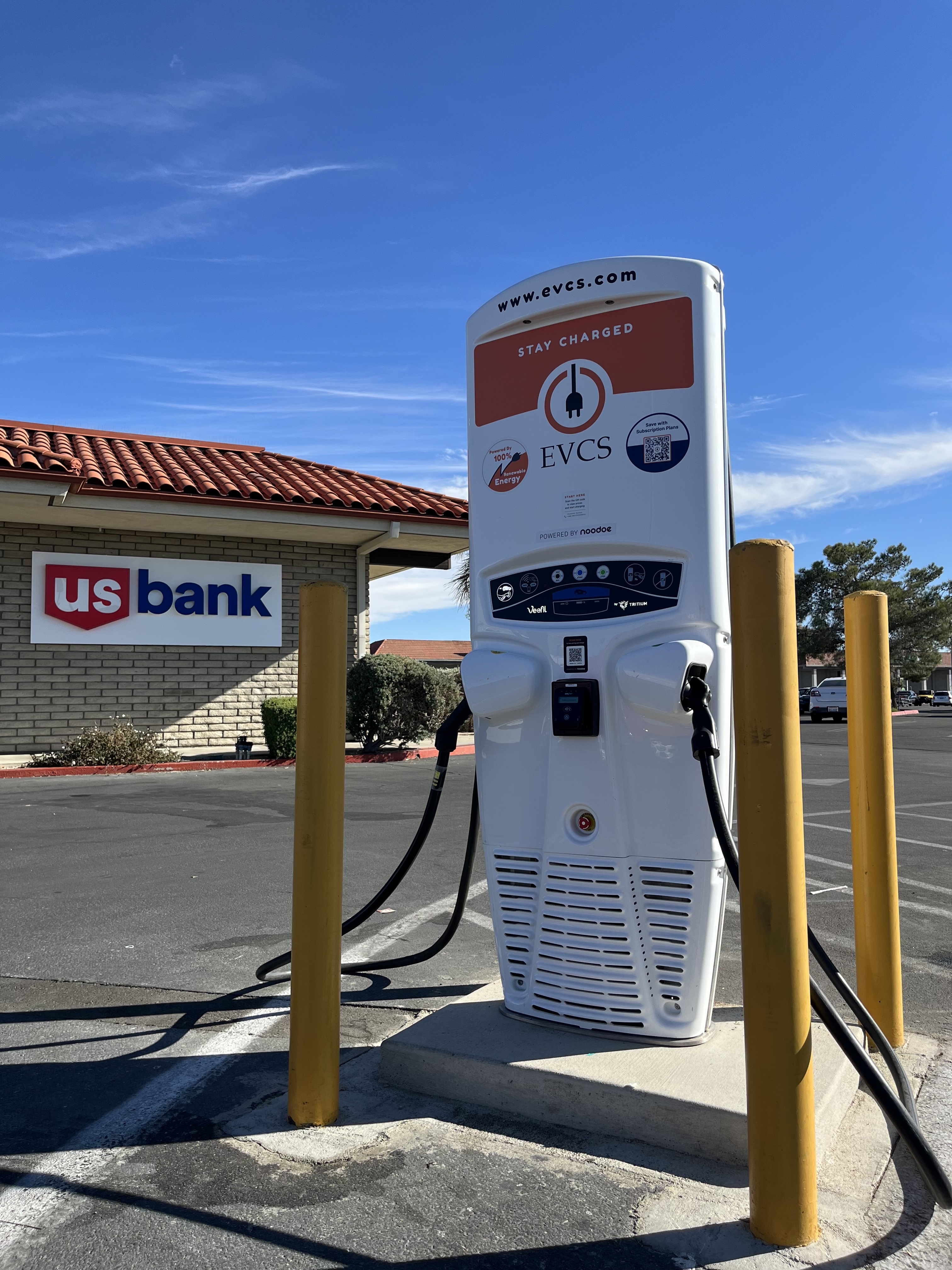 EV charging station at US Bank Ridgecrest