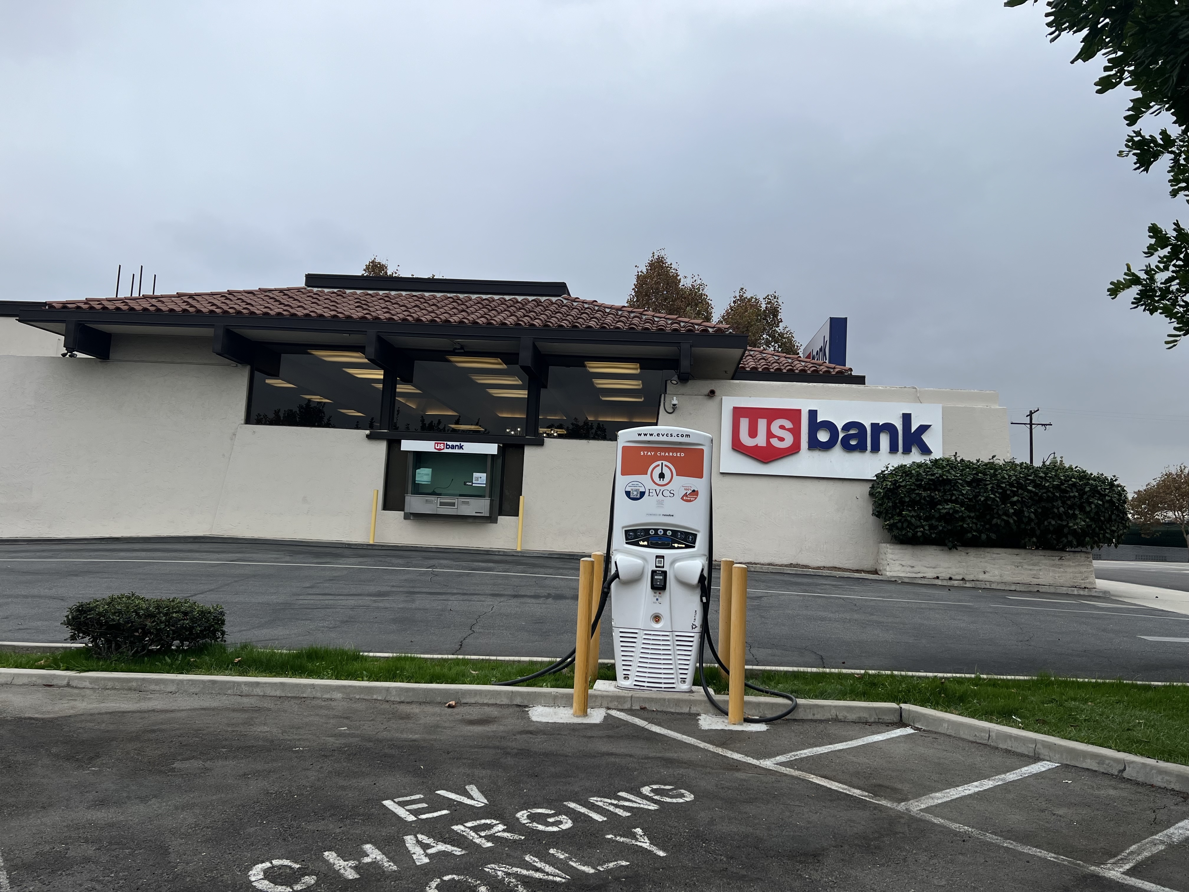 EV charging station at US Bank San Gabriel