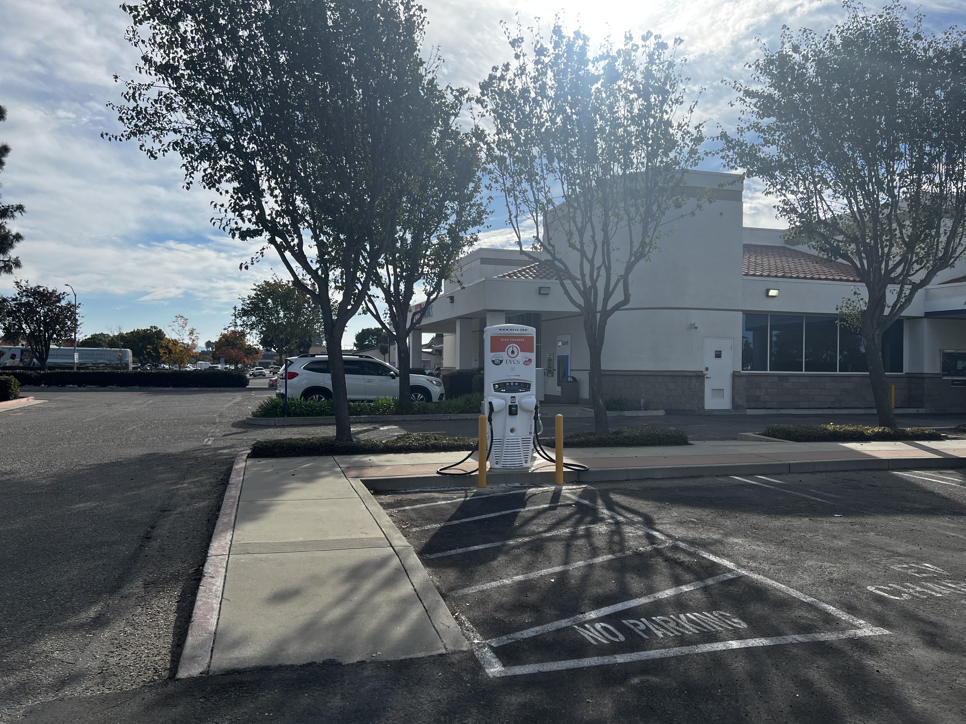 EV charging station at US Bank Santa Maria