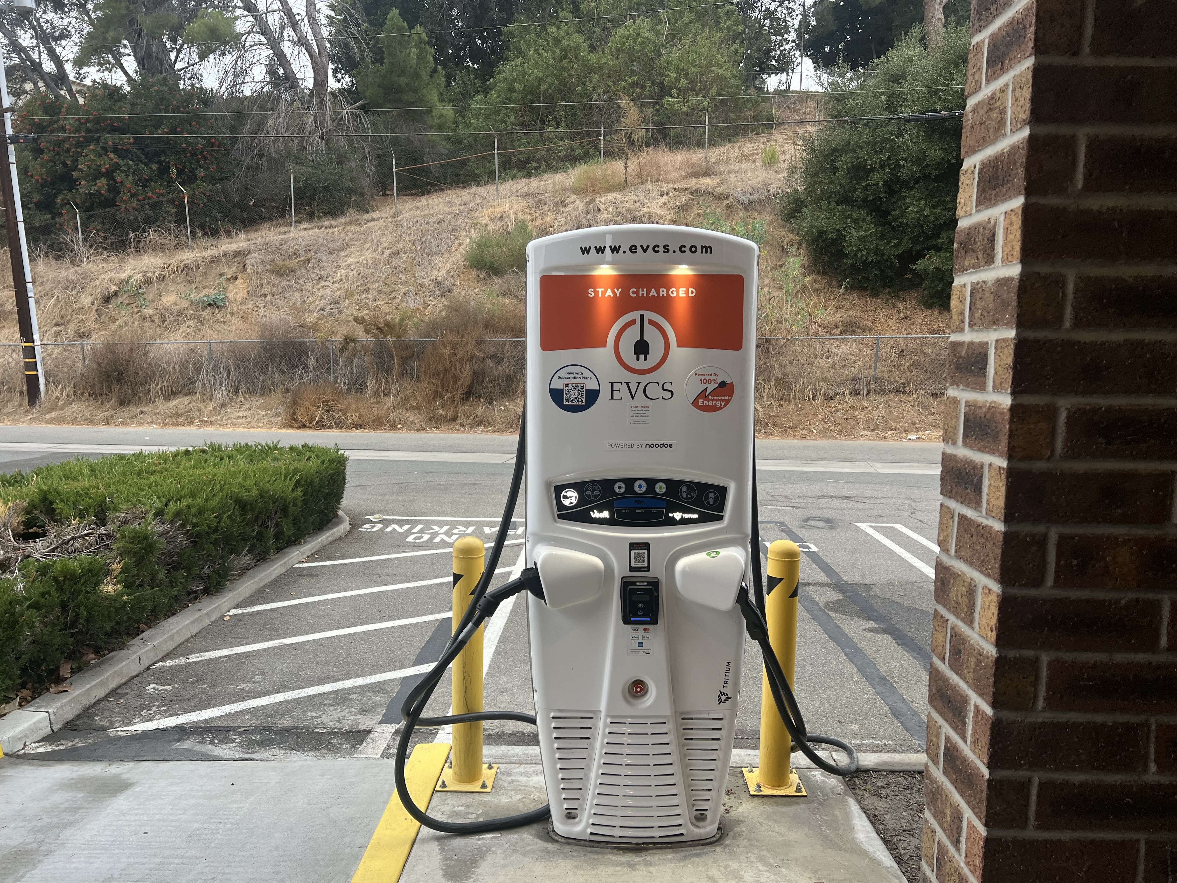 EV charging station at US Bank Fullerton
