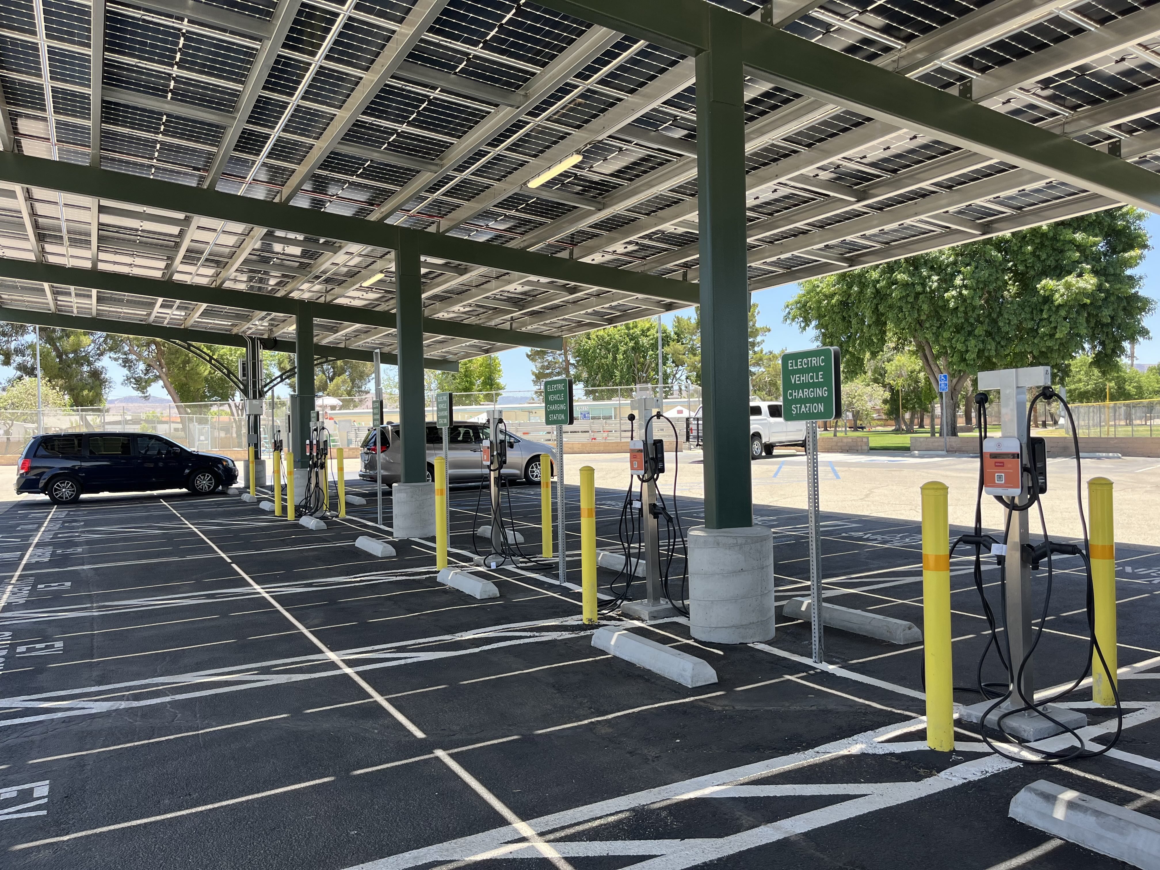 EV charging station at Palmdale McAdam Park
