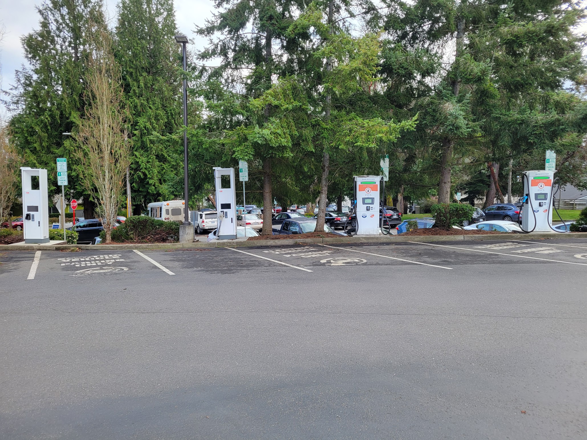 EV charging station at Town and Country Market - Bainbridge