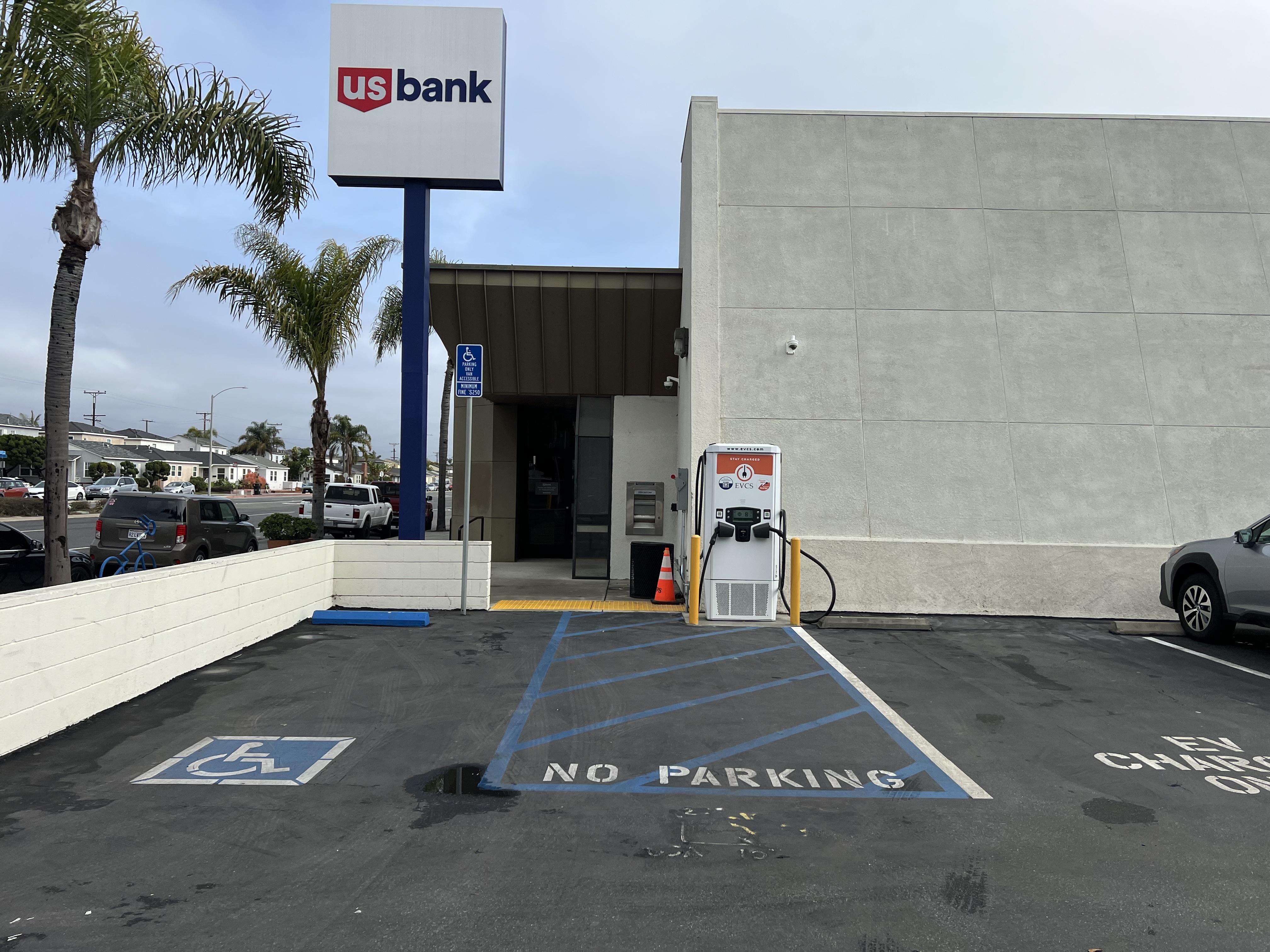 EV charging station at US Bank Naples