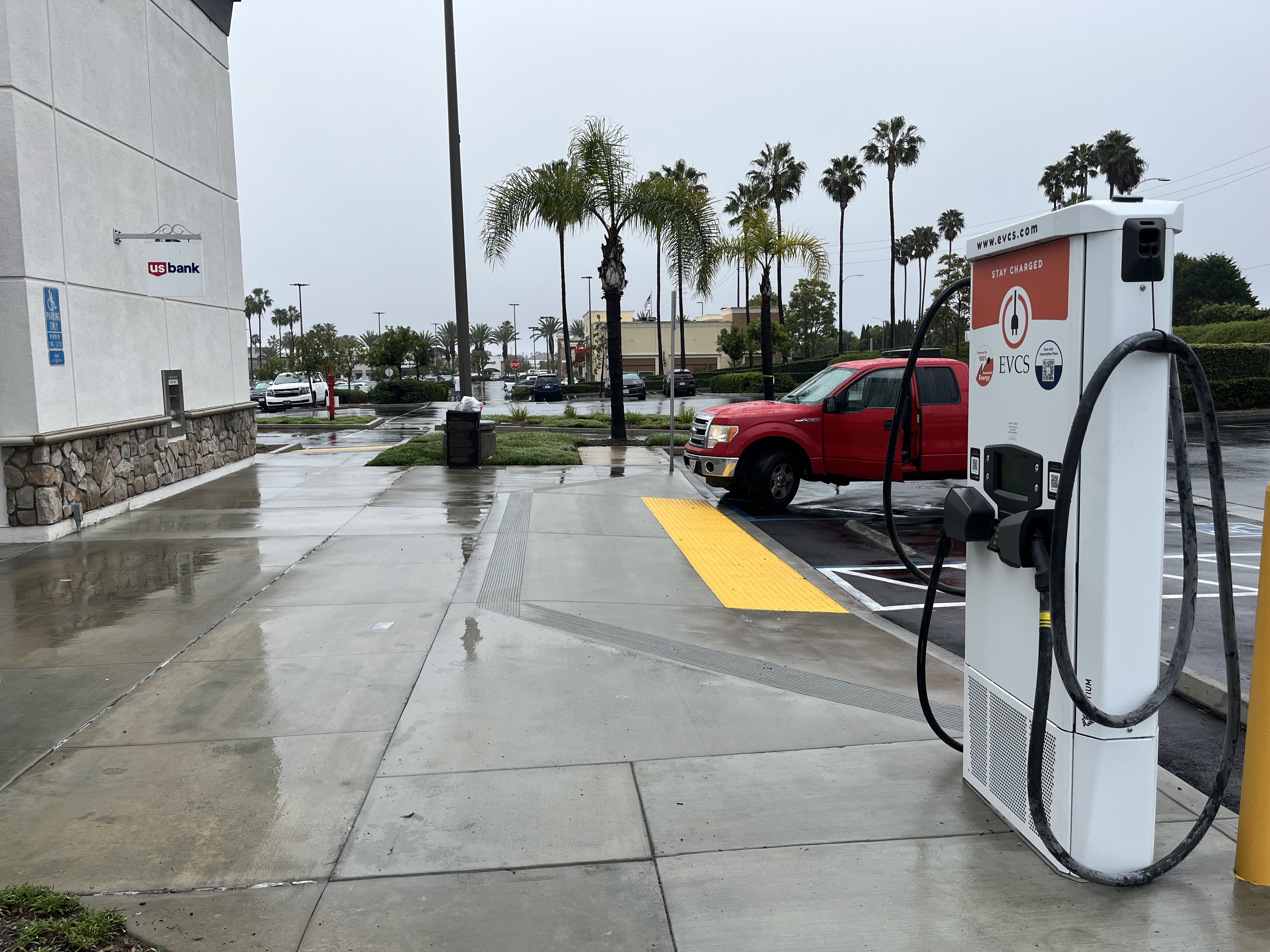 EV charging station at US Bank Seacliff Village