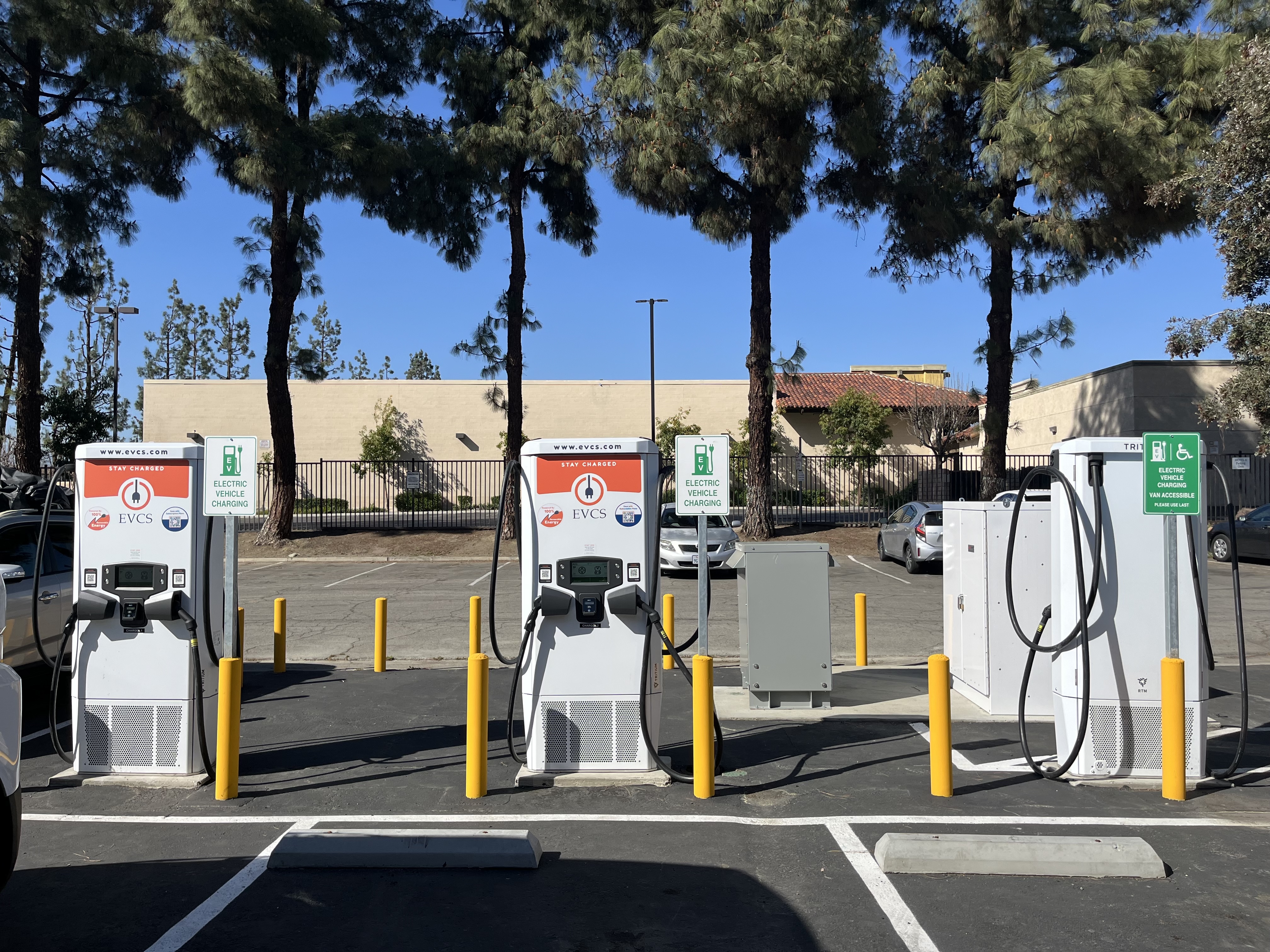 EV charging station at Motel 6 Chino