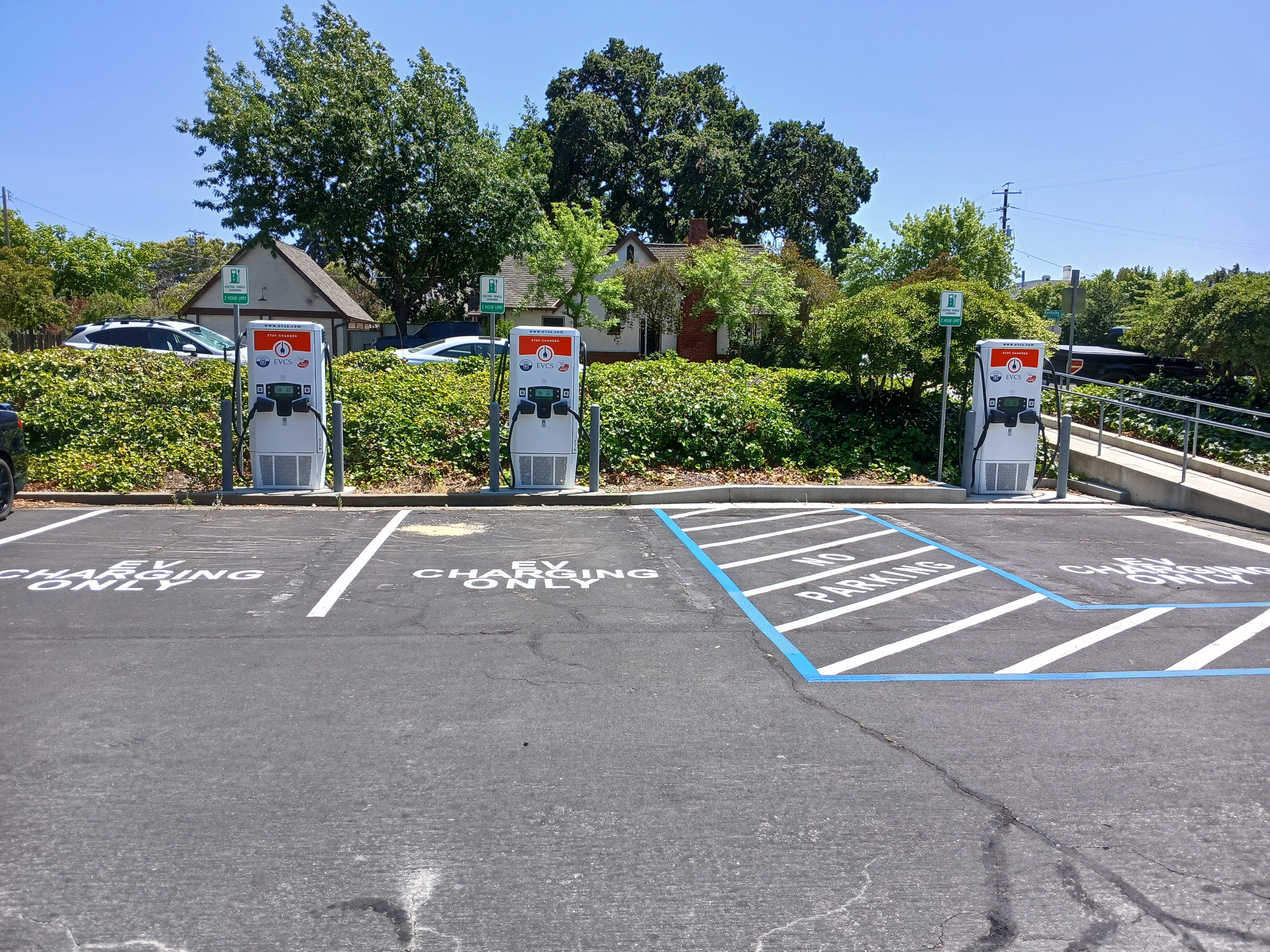 EV charging station at Fairfield Civic Center Lot A