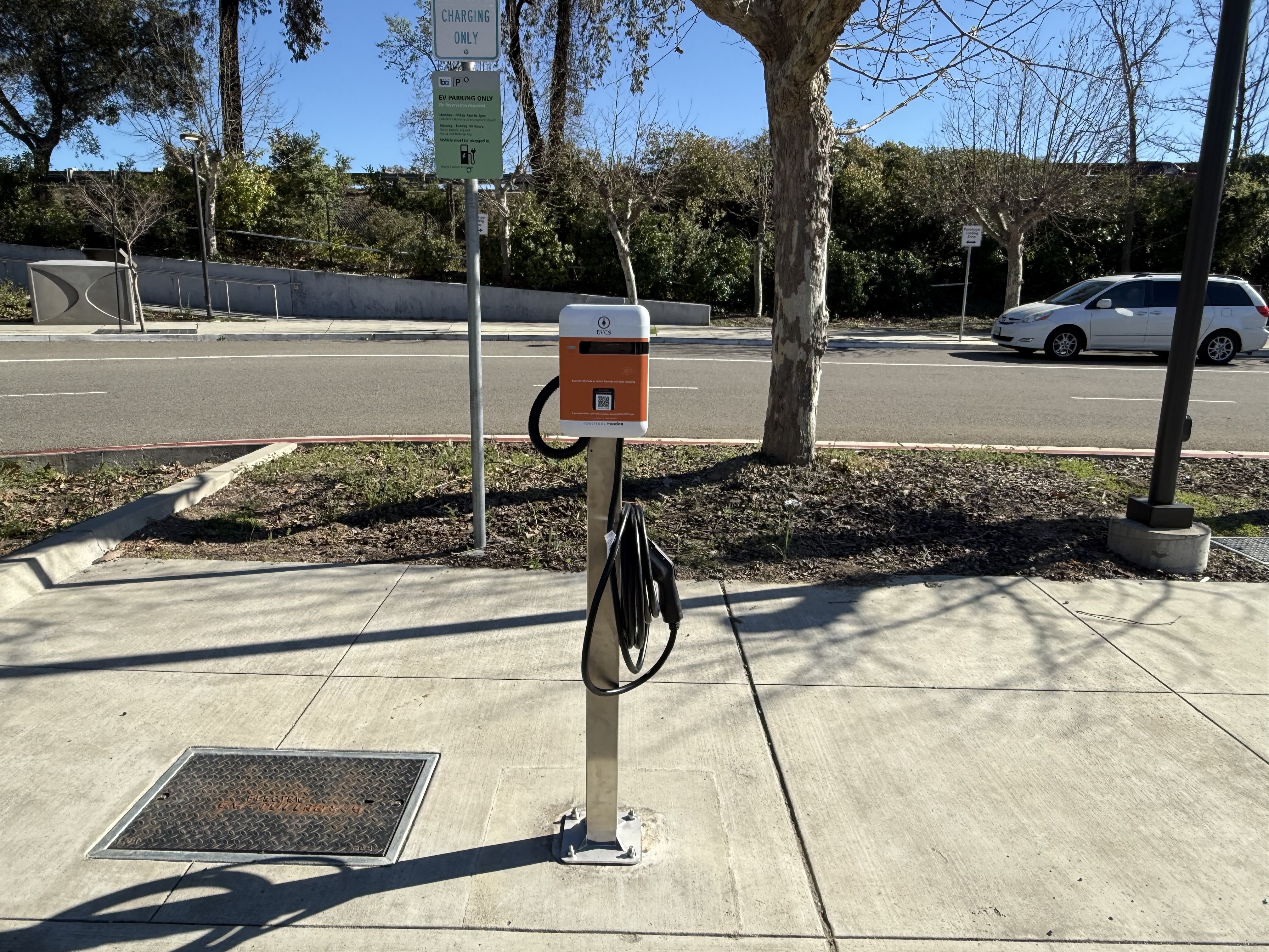 EV charging station at Lafayette BART Station