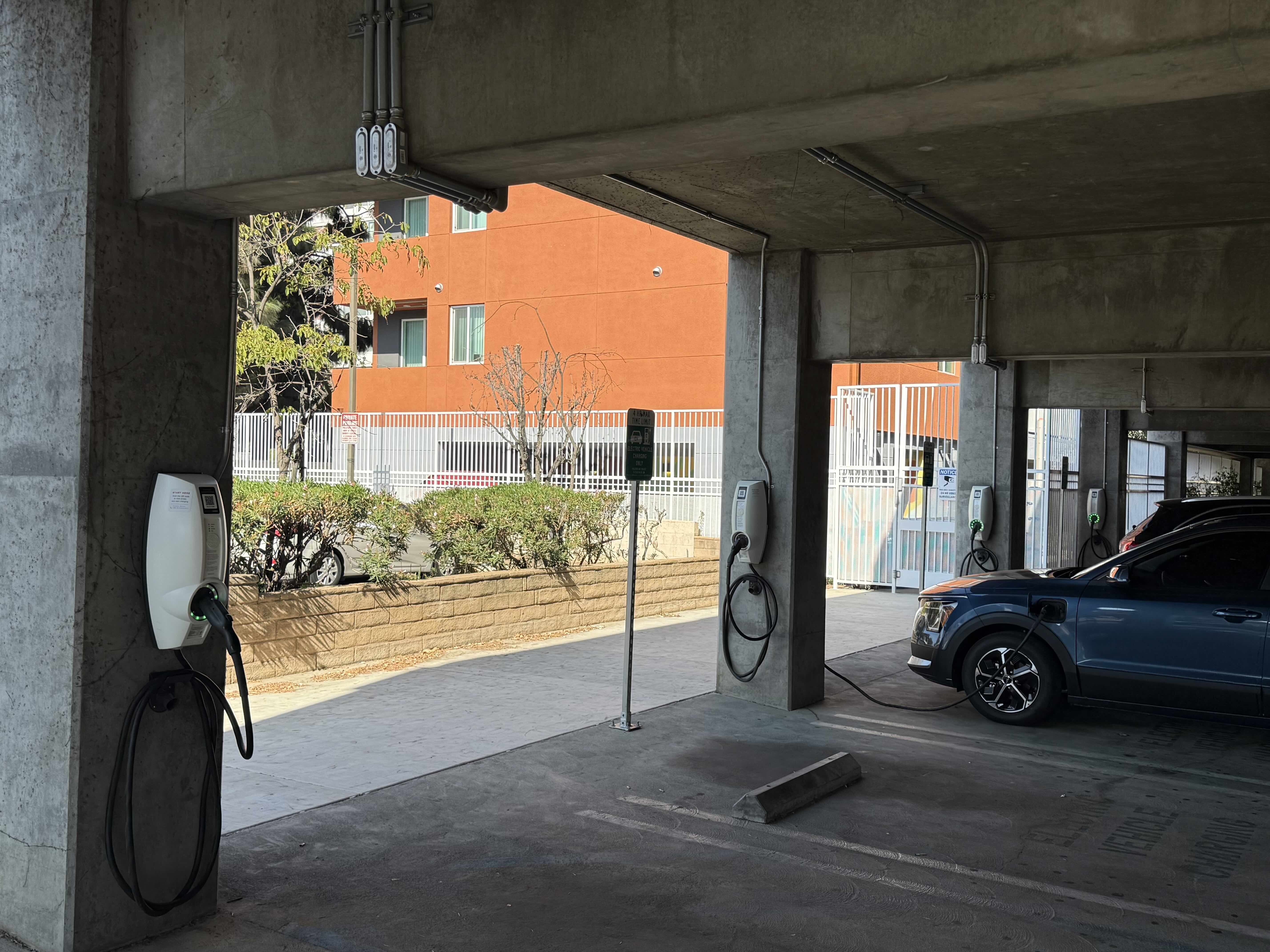 EV charging station at Chapel Parking Structure - Alhambra