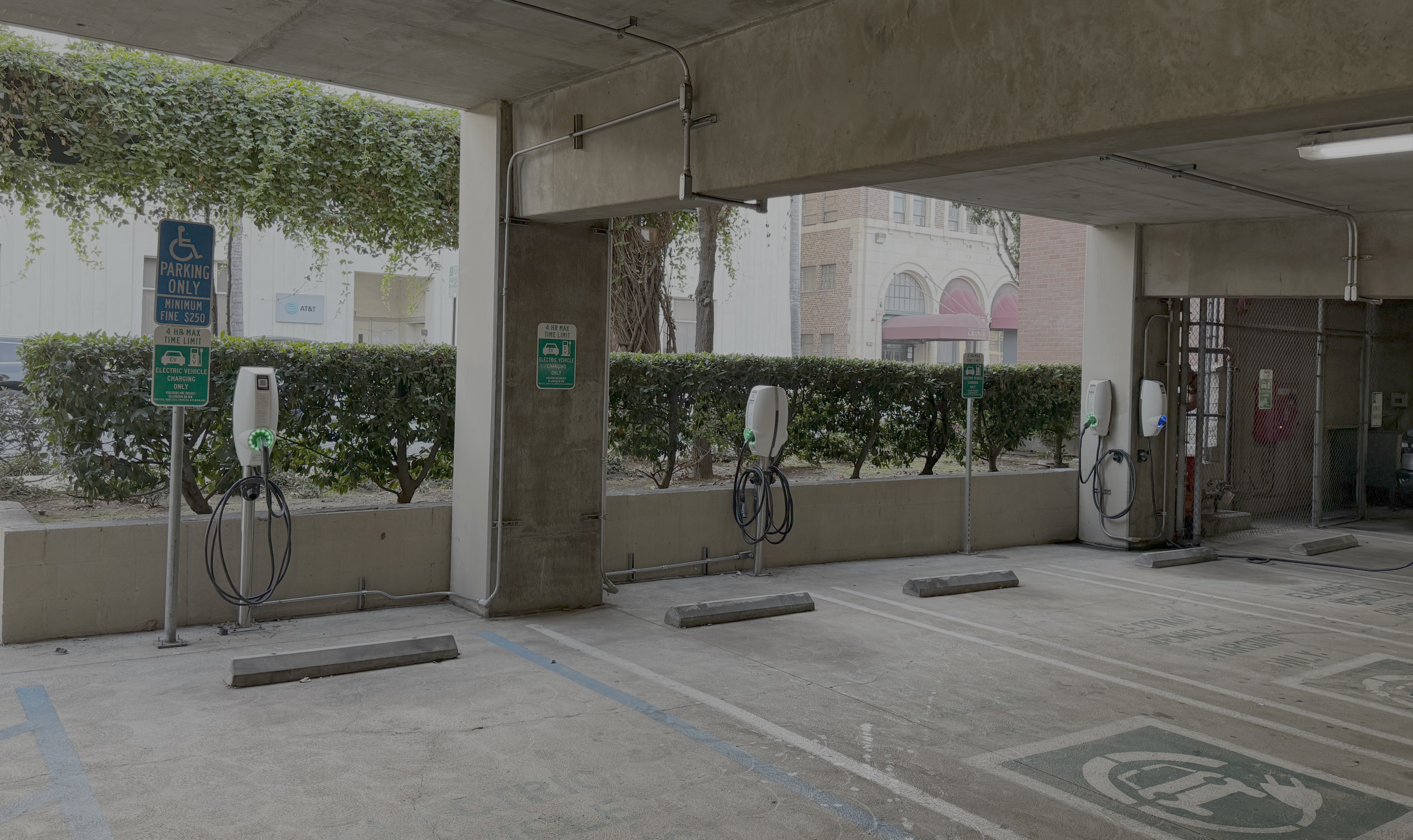 EV charging station at First Street Parking Structure - Alhambra