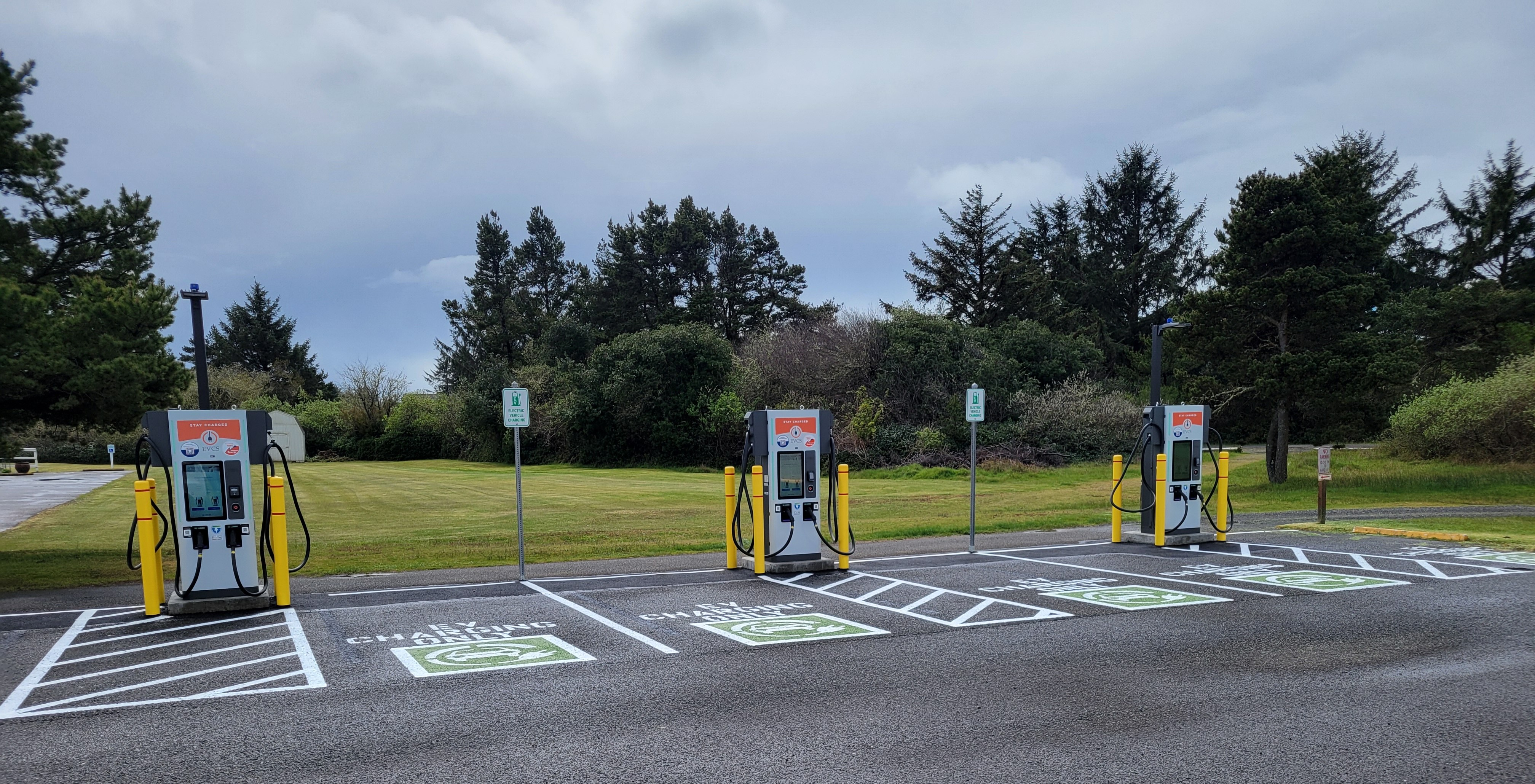 EV charging station at Ocean Shores Public Library 56