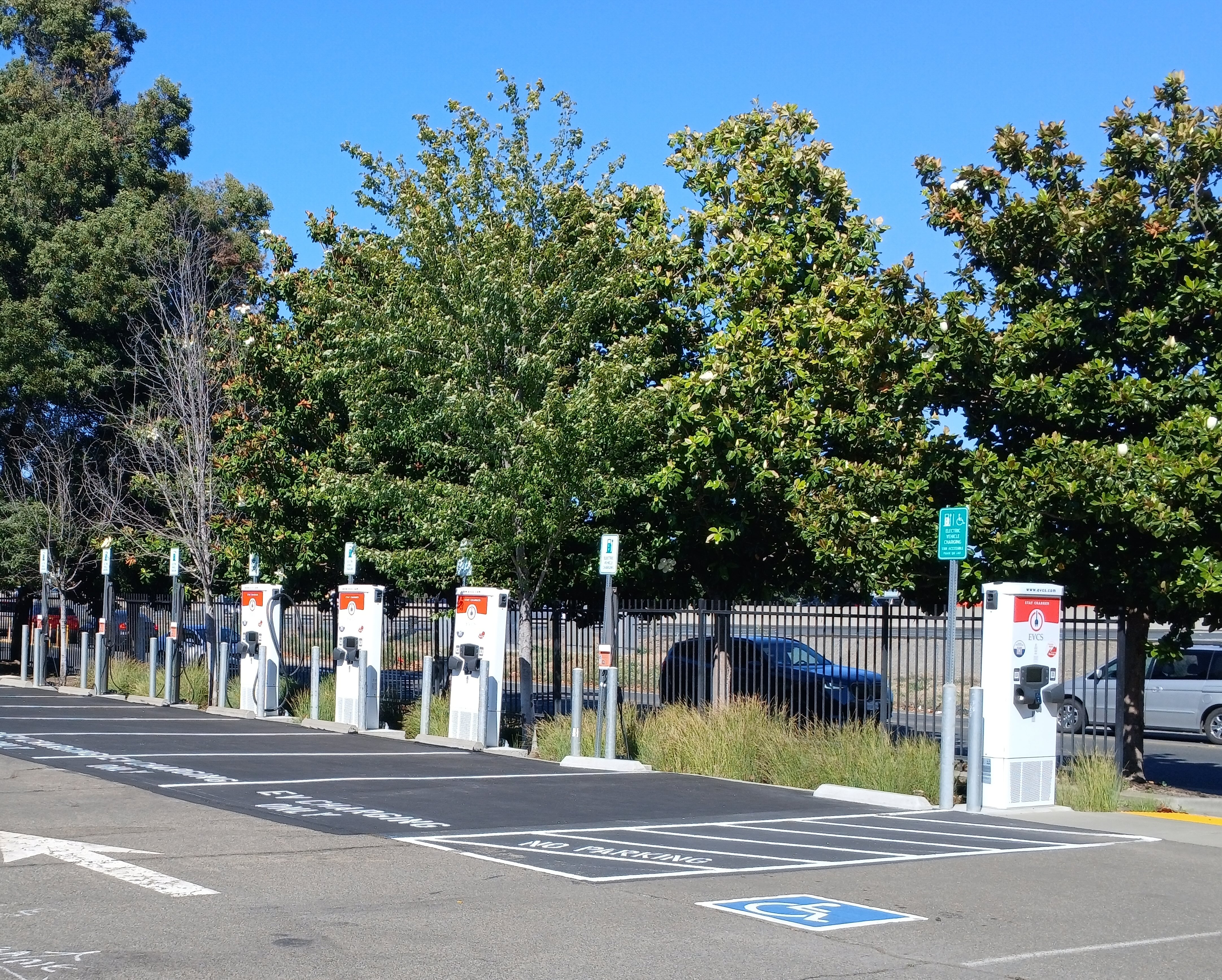 EV charging station at Oliver Road Park and Ride